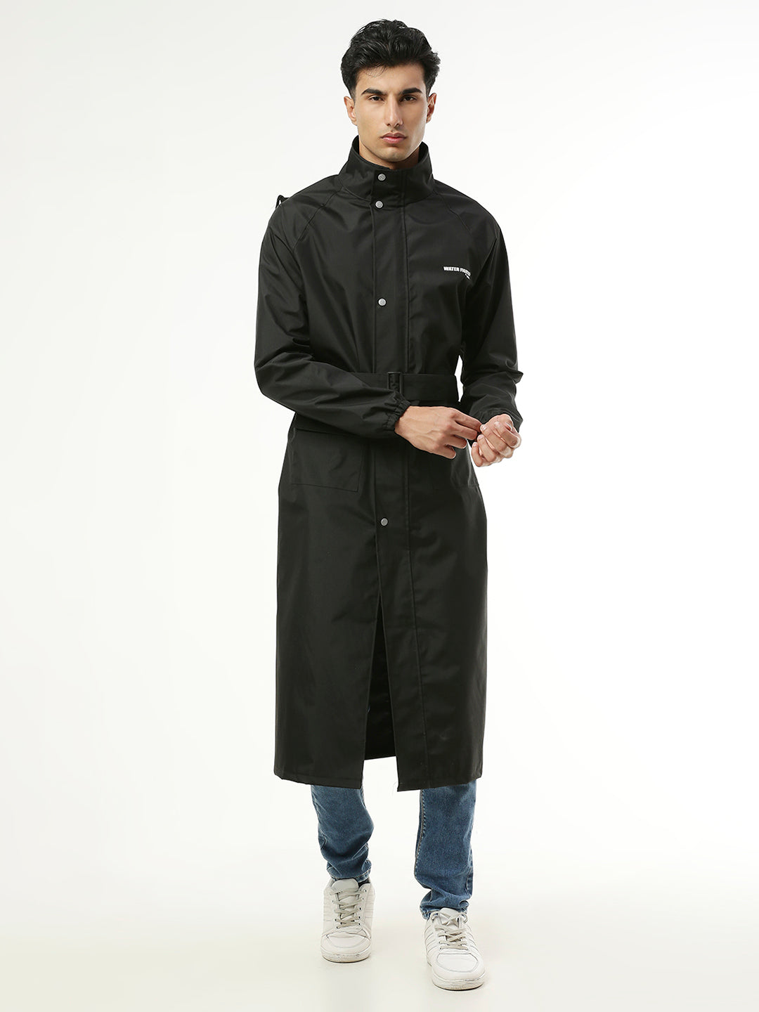Men's Waterproof Work Black Longcoat for Men - AZ04 - Zeelretail