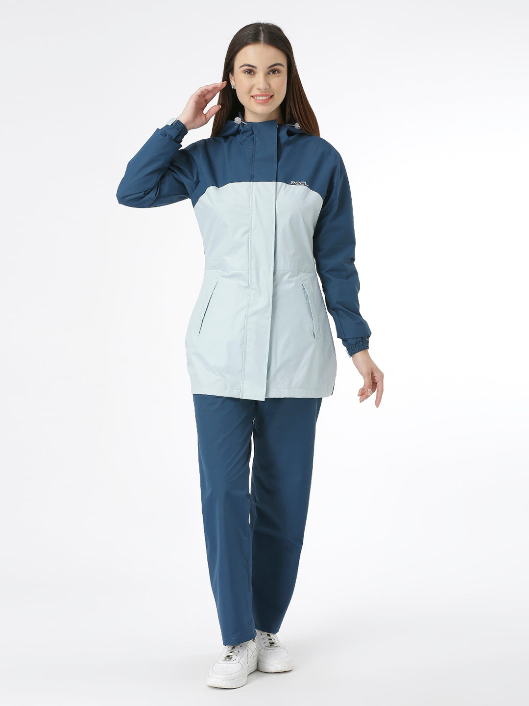 Premium Solid Darkteal Women Rainsuit - AZ11 - Zeelretail