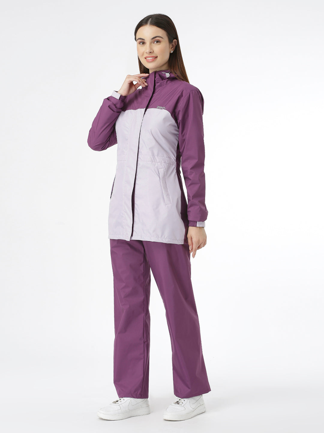 Premium Solid Violet Women Rainsuit - AZ11 - Zeelretail