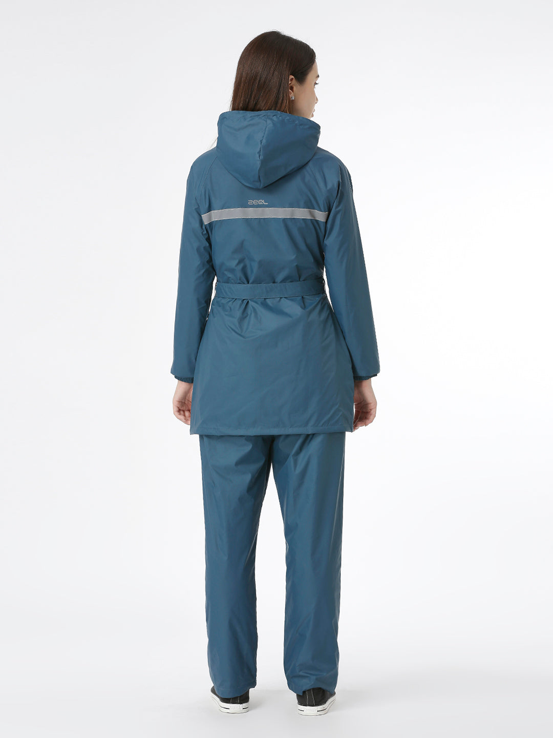 Stylish Ladies DarlTeal Raincoat for Scooty - AZ12 - Zeelretail