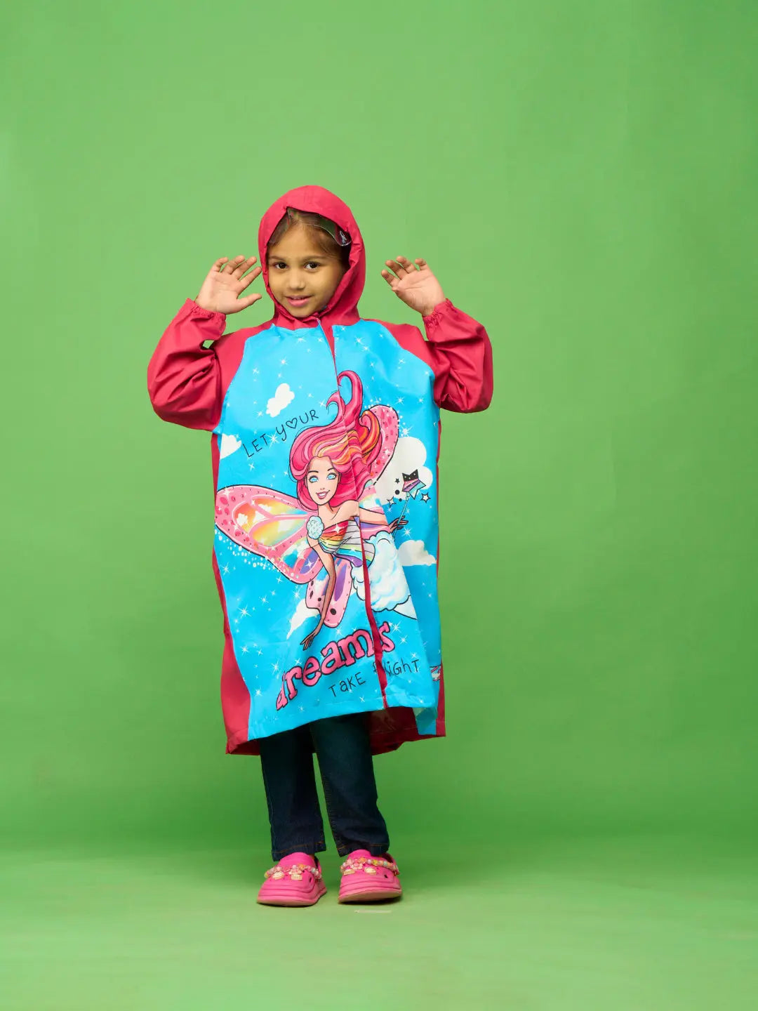 Barbie Fashionista Girls SkyBlue Raincoat - Zeelretail