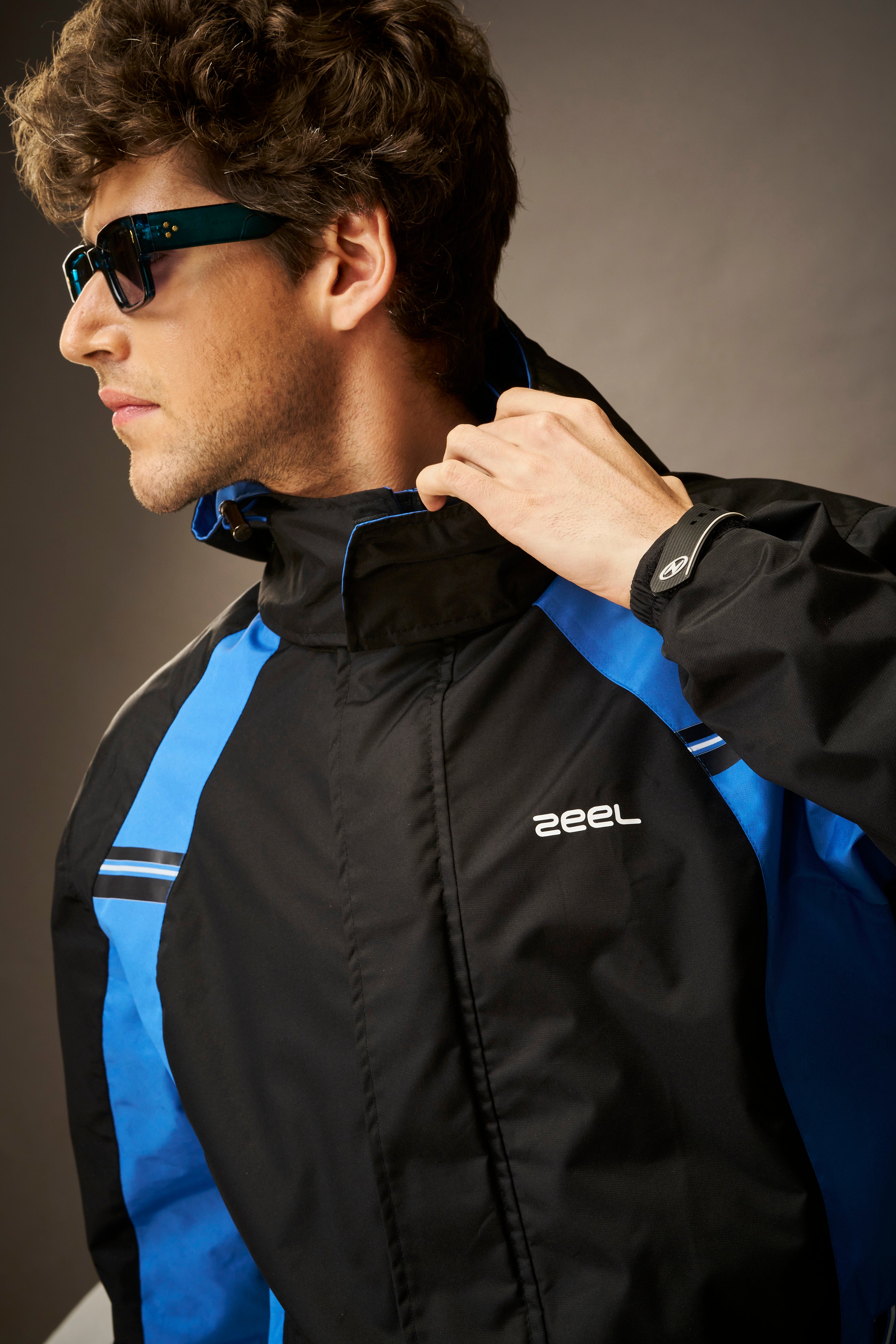 Zeel Go Hike Black & Blue Rainsuit - JS508 - Zeelretail