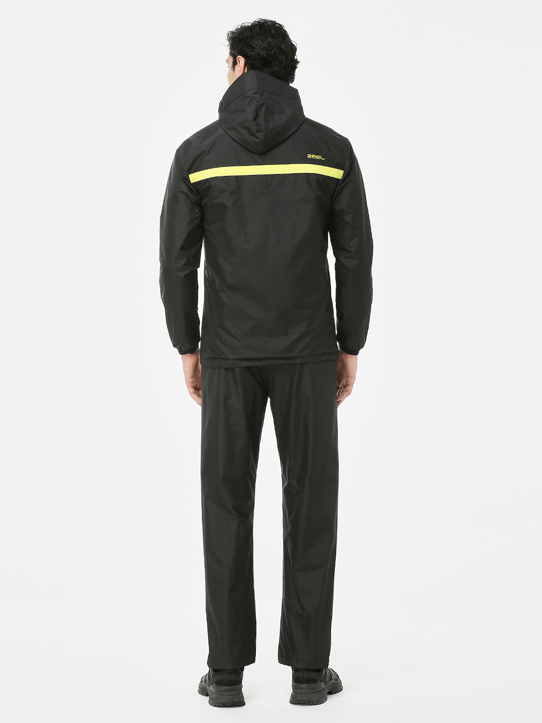 Zeel Sporty Black & Lime Rainsuit - JS301 - Zeelretail