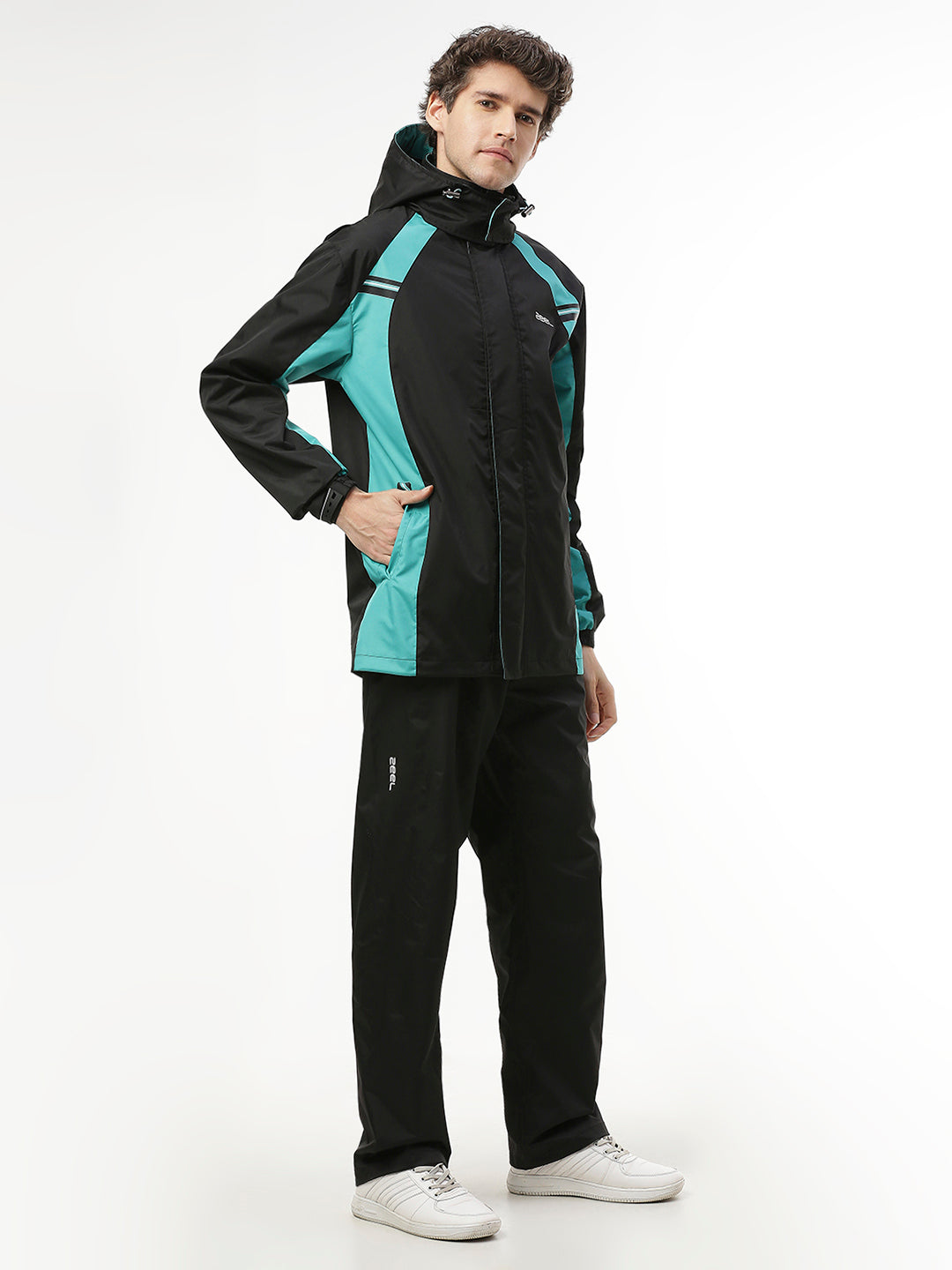 ZEEL GO HIKE BLACK & GREEN RAINSUIT - JS508 - Zeelretail