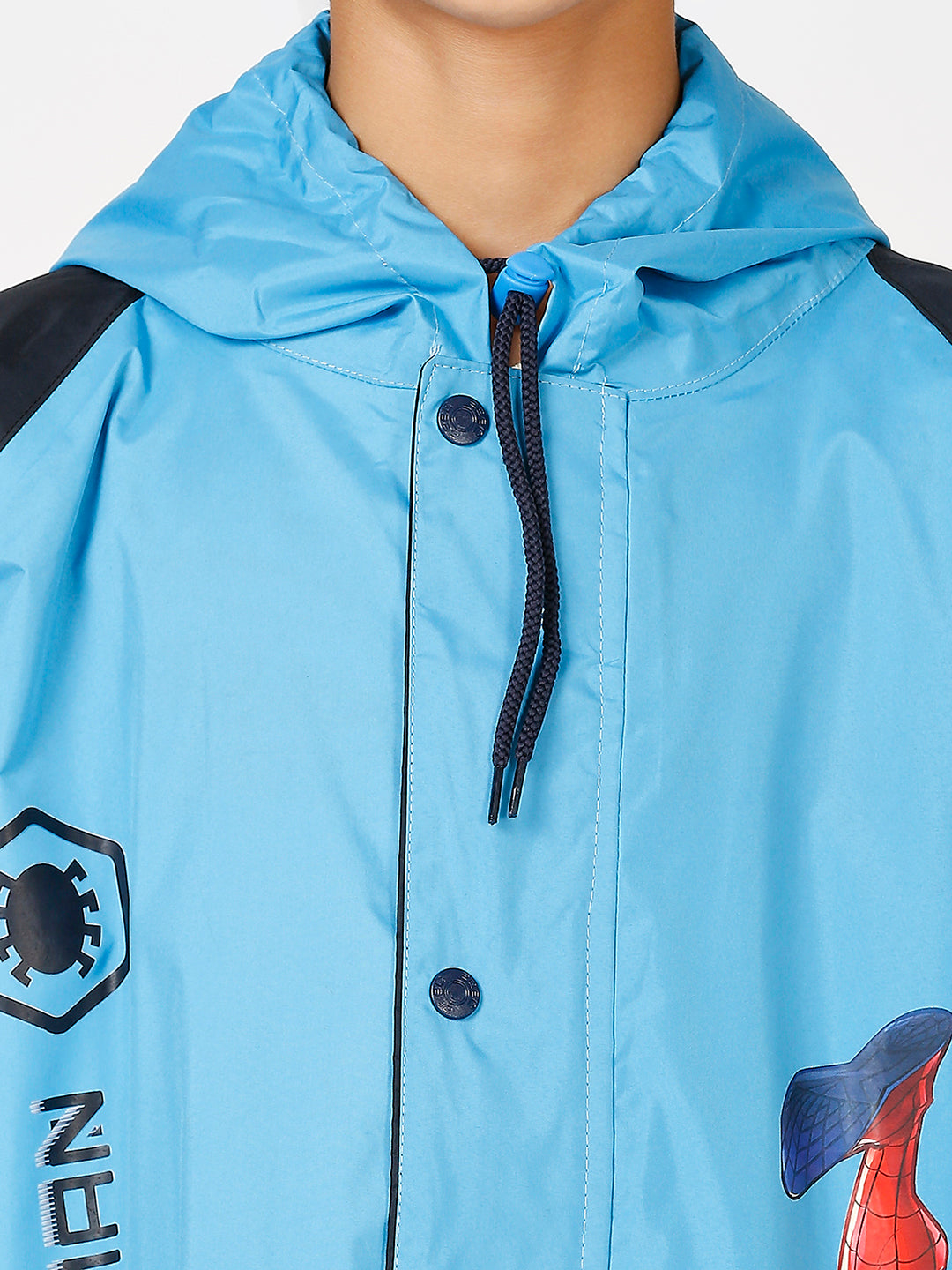Zeel Spiderman Protector Boys Blue Raincoat