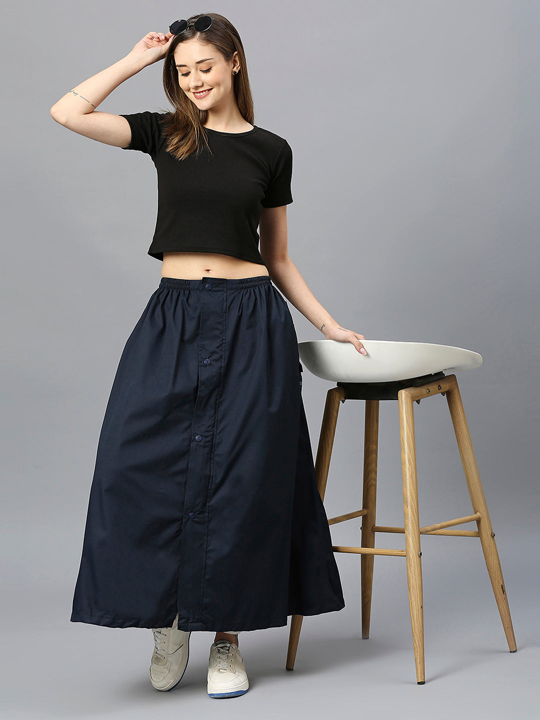 ZEEL Navy Blue Waterproof Skirt - Zeelretail