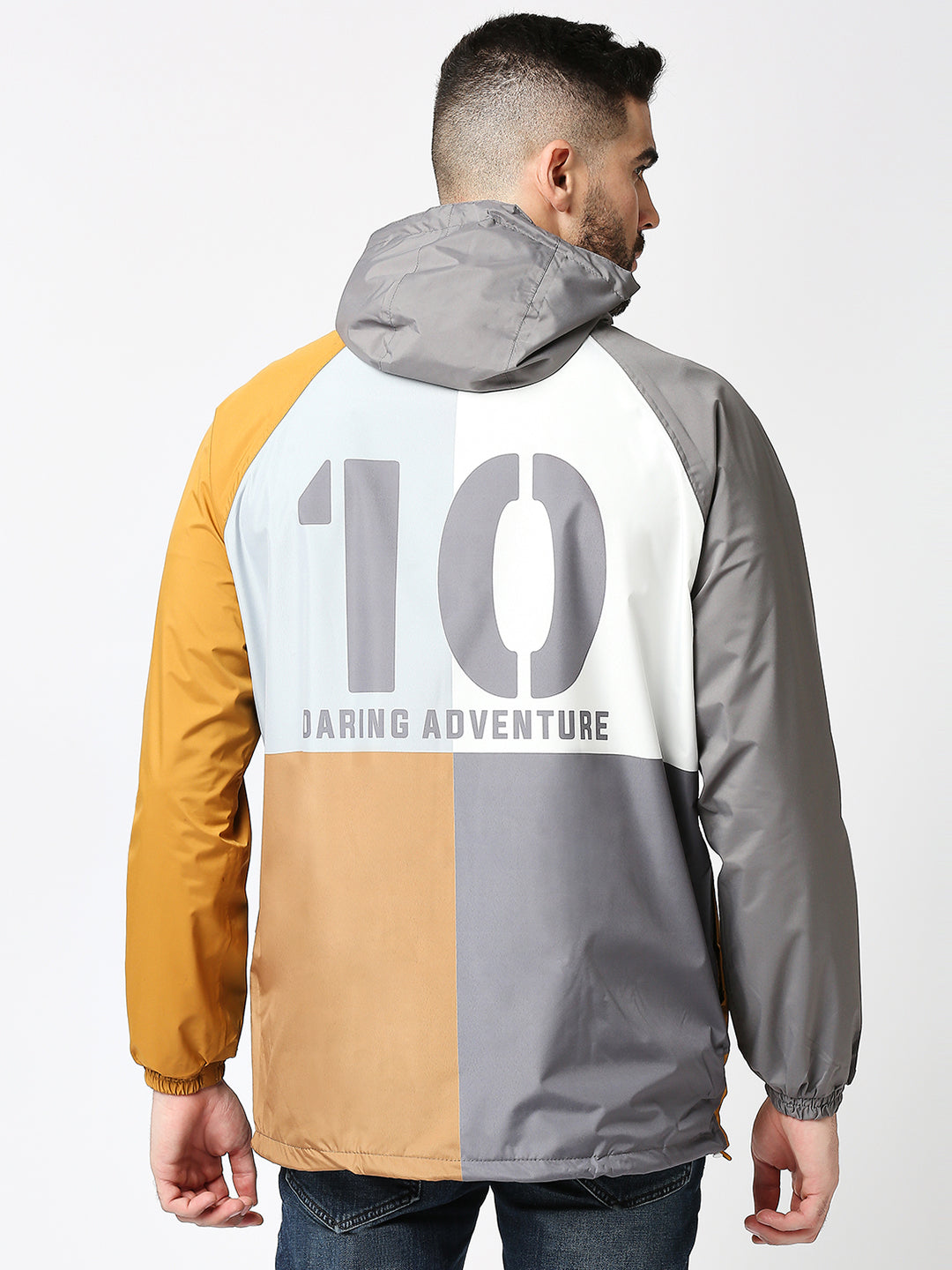 Outdoor Essential Waterproof Grey Yellow Rain Jacket - MJ106 - Zeelretail