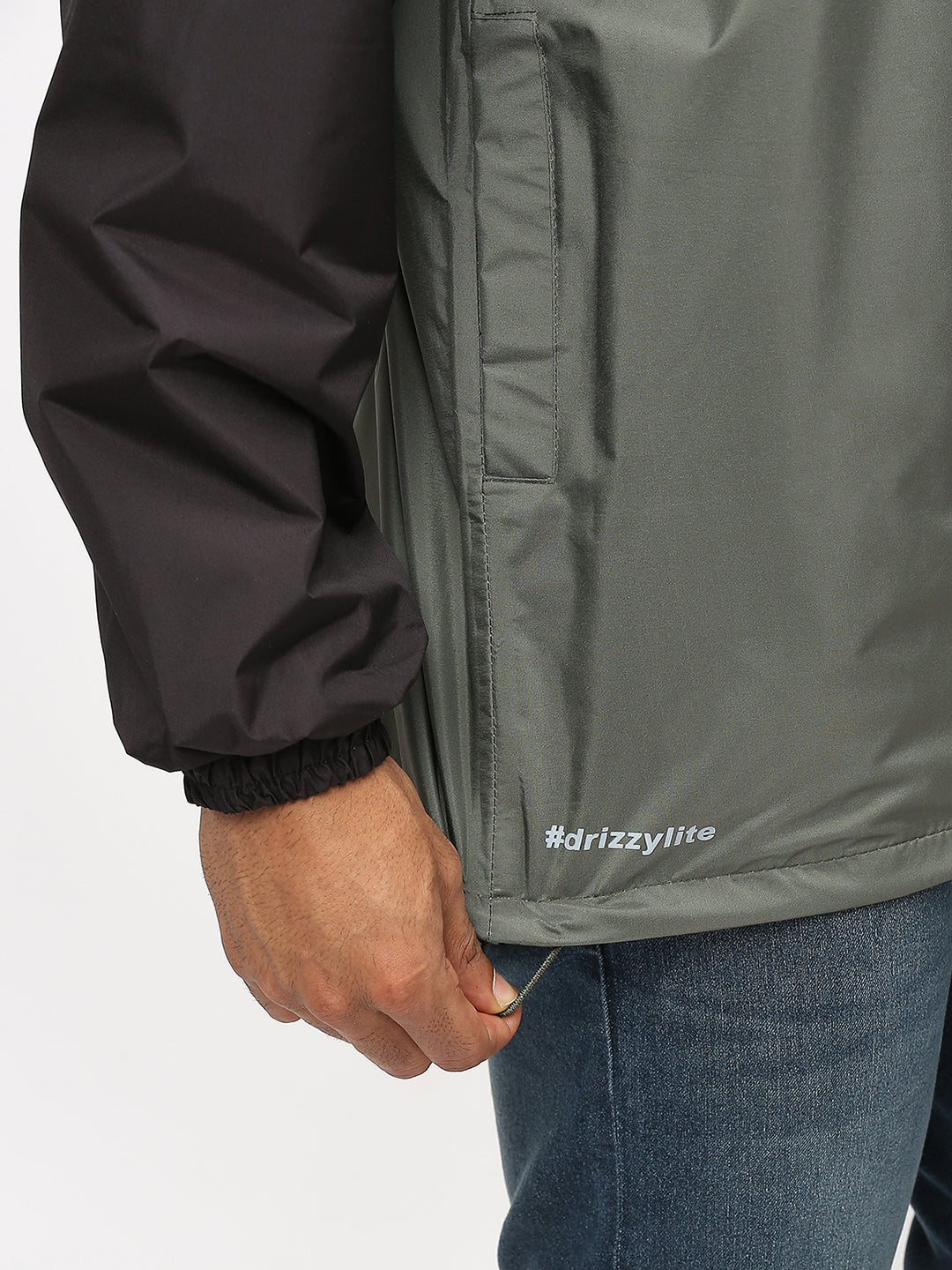Outdoor Essential Waterproof Black Olive Rain Jacket - MJ107 - Zeelretail