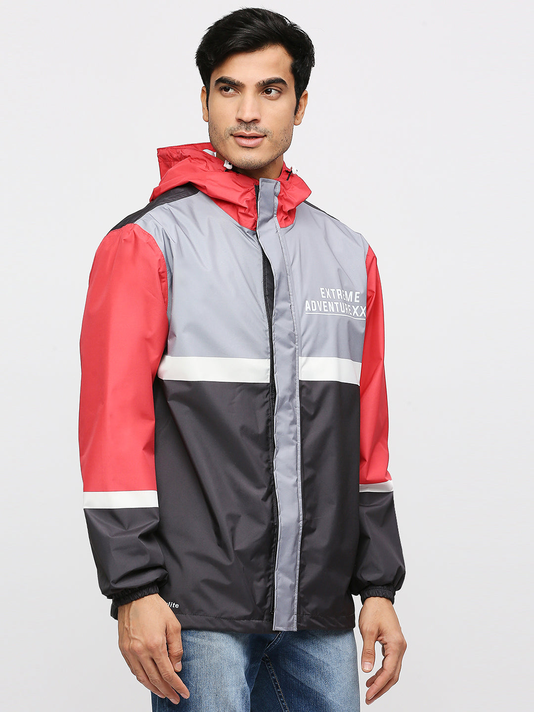 Waterproof Black Gray Rain Jacket - MJ202 - Zeelretail
