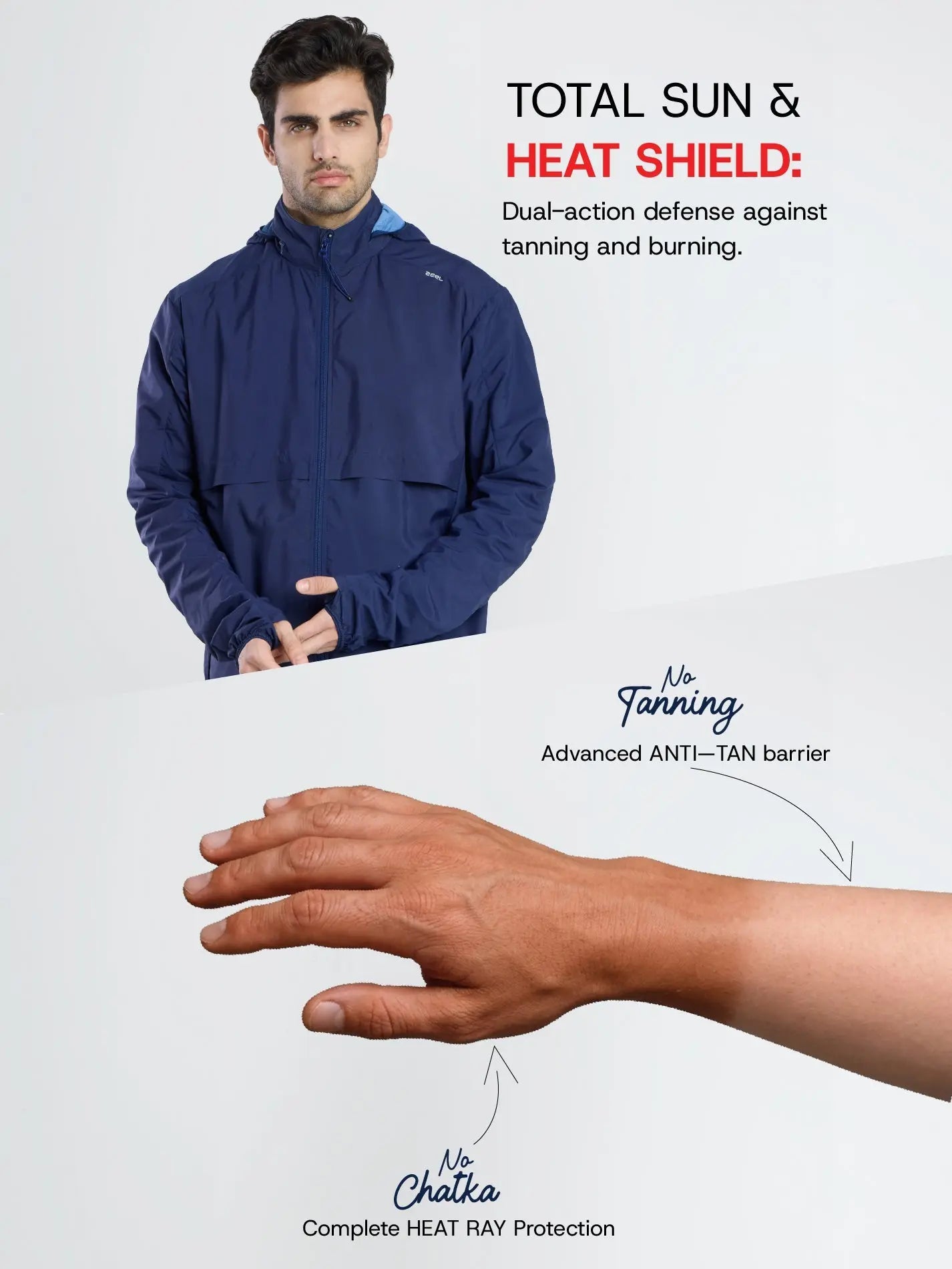 Men's Dark Blue Sun Jacket | AirDrive™ - Zeelretail