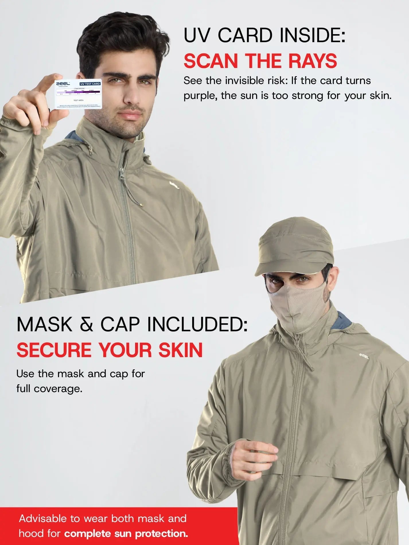 Men's Khaki Sun Jacket | AirDrive™ - Zeelretail