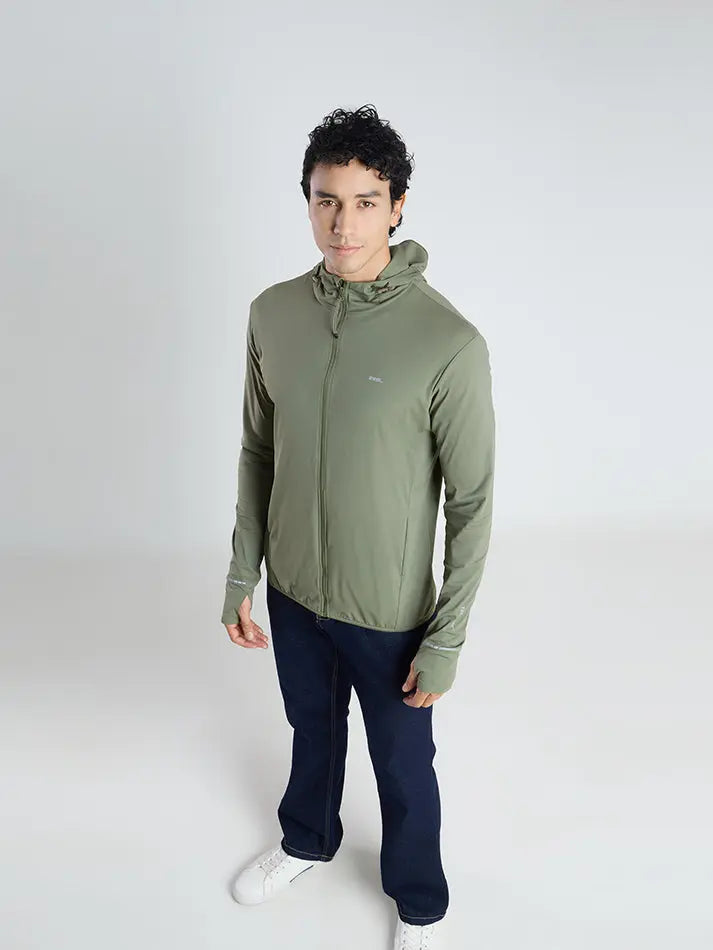 Men's Olive Green Sun Jacket | AirWeave™ - Zeelretail