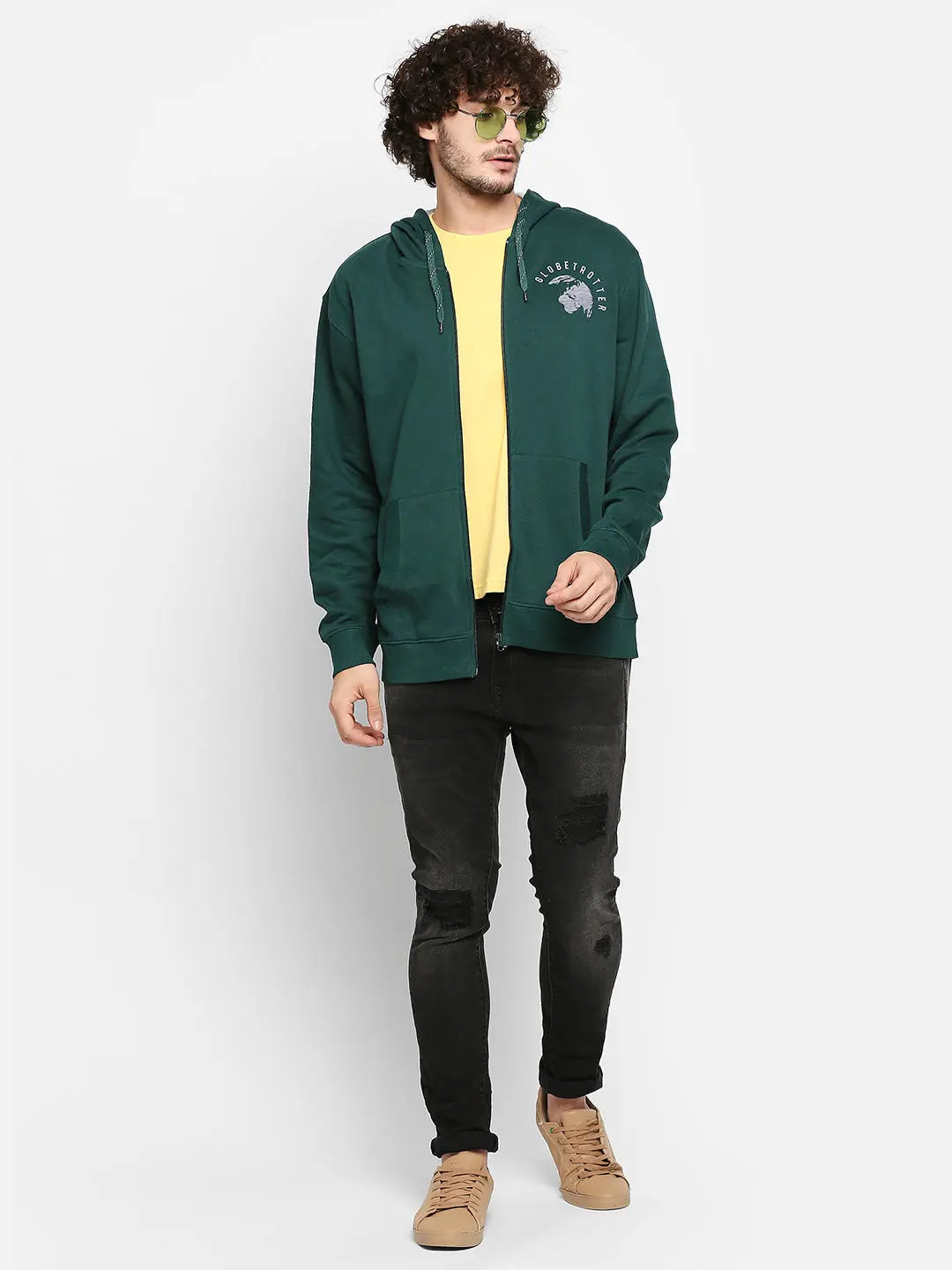 Mens Classic Green Fleece Sweatshirt