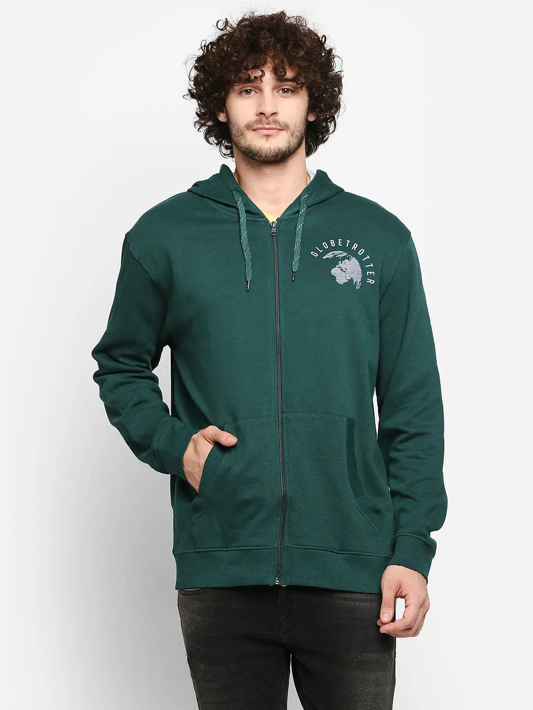 Mens Classic Green Fleece Sweatshirt