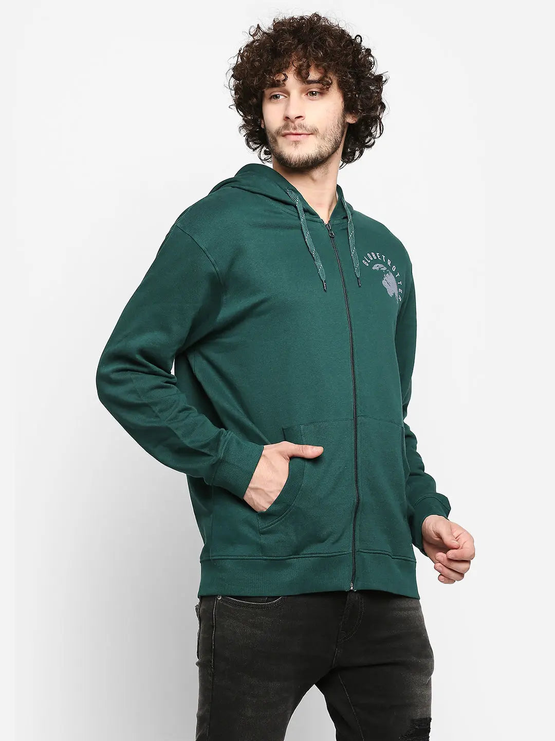 Mens Classic Green Fleece Sweatshirt