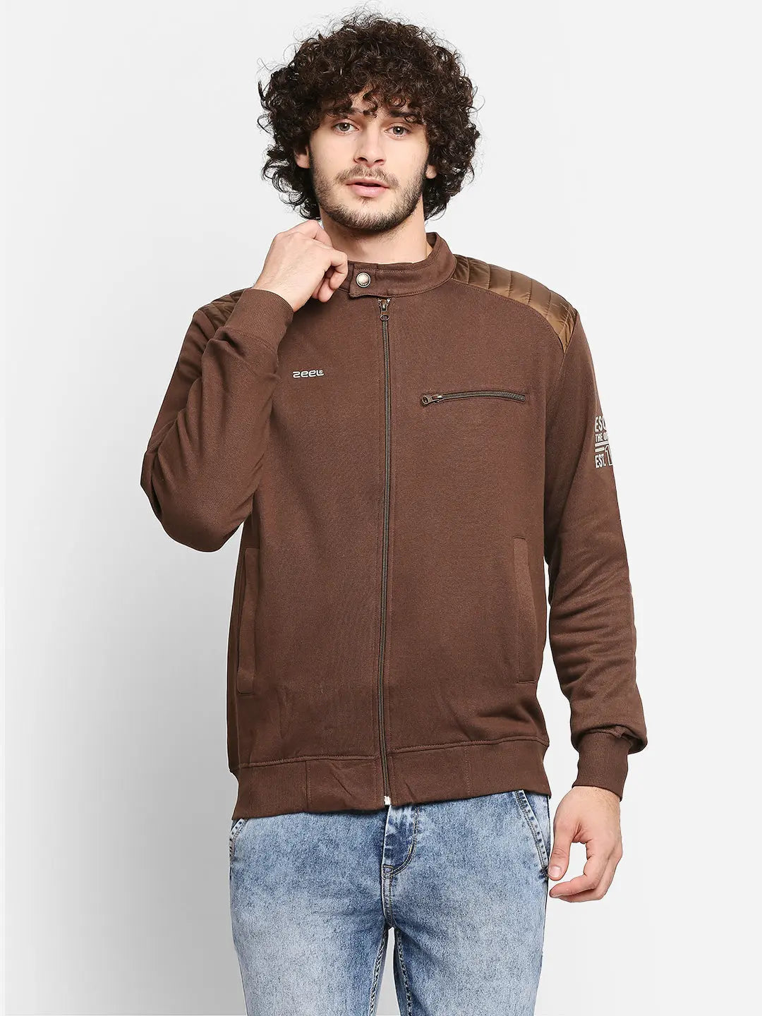 Mens solid fleece jacket