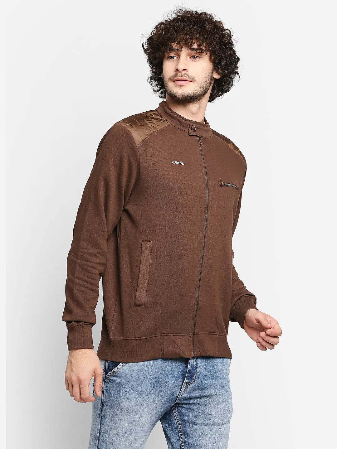 Mens solid fleece jacket