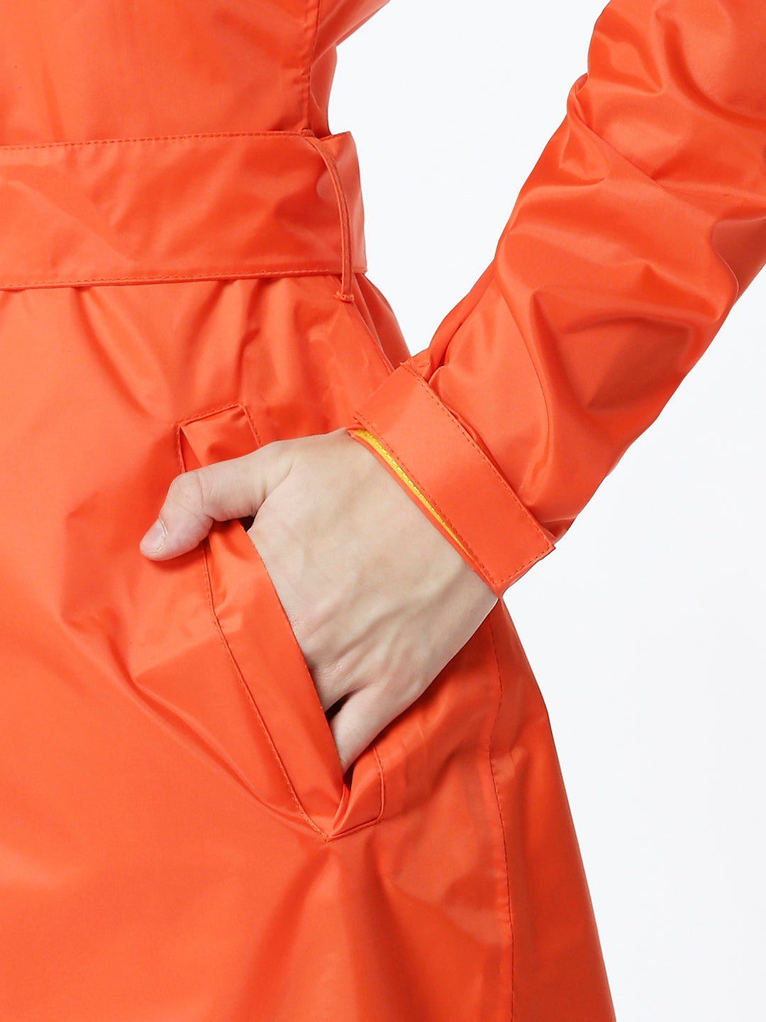 Zeel Diva Orange Trench Coat - Zeelretail