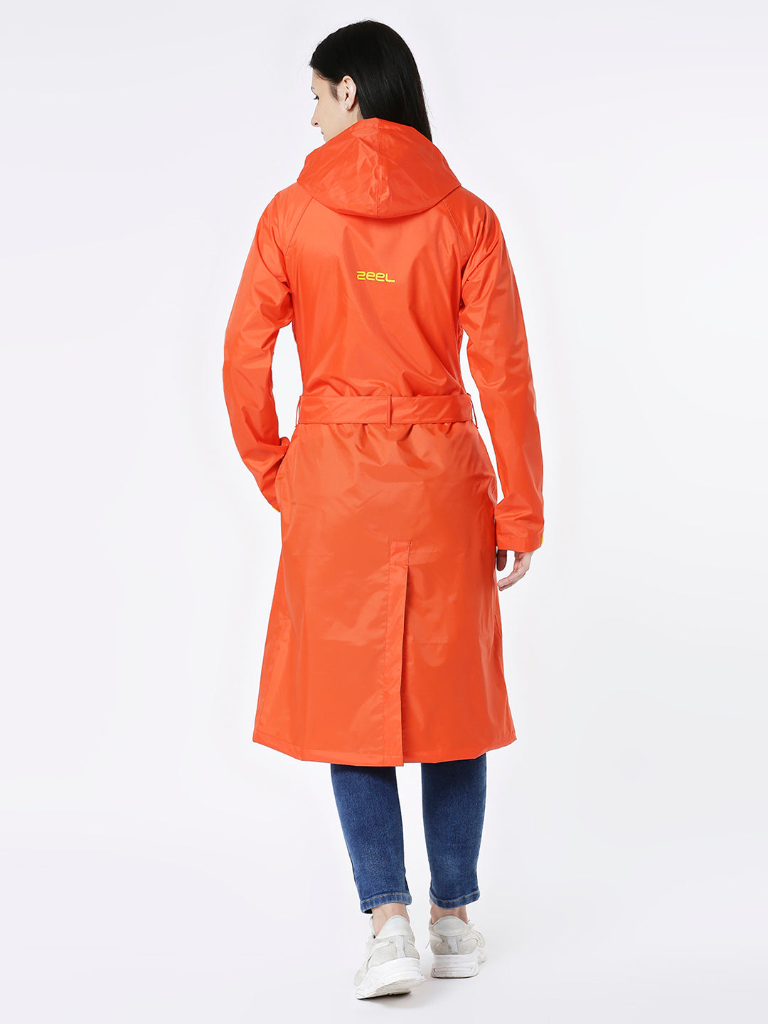 Zeel Diva Orange Trench Coat - Zeelretail