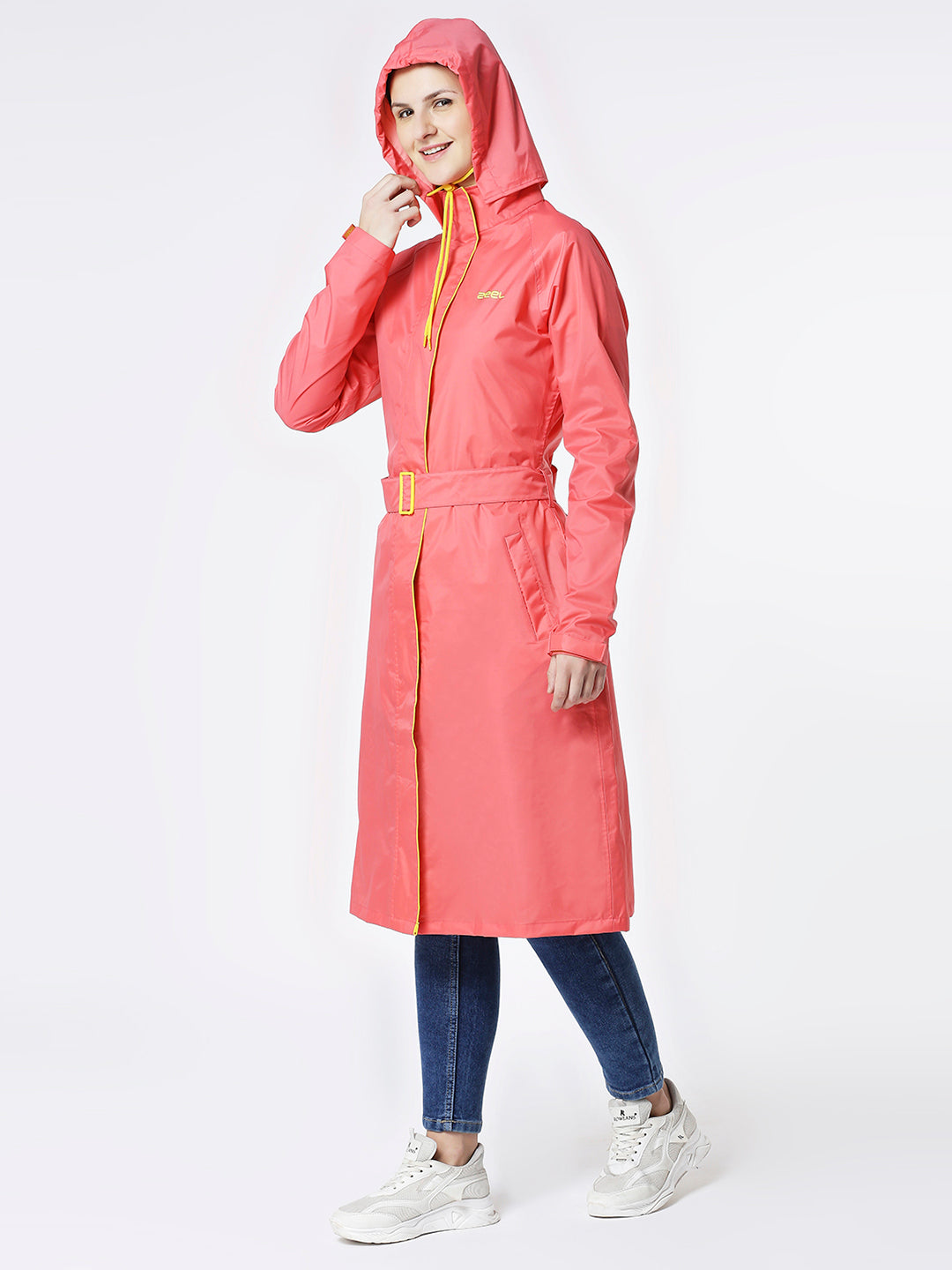 Zeel Diva Peach Trench Coat - Zeelretail