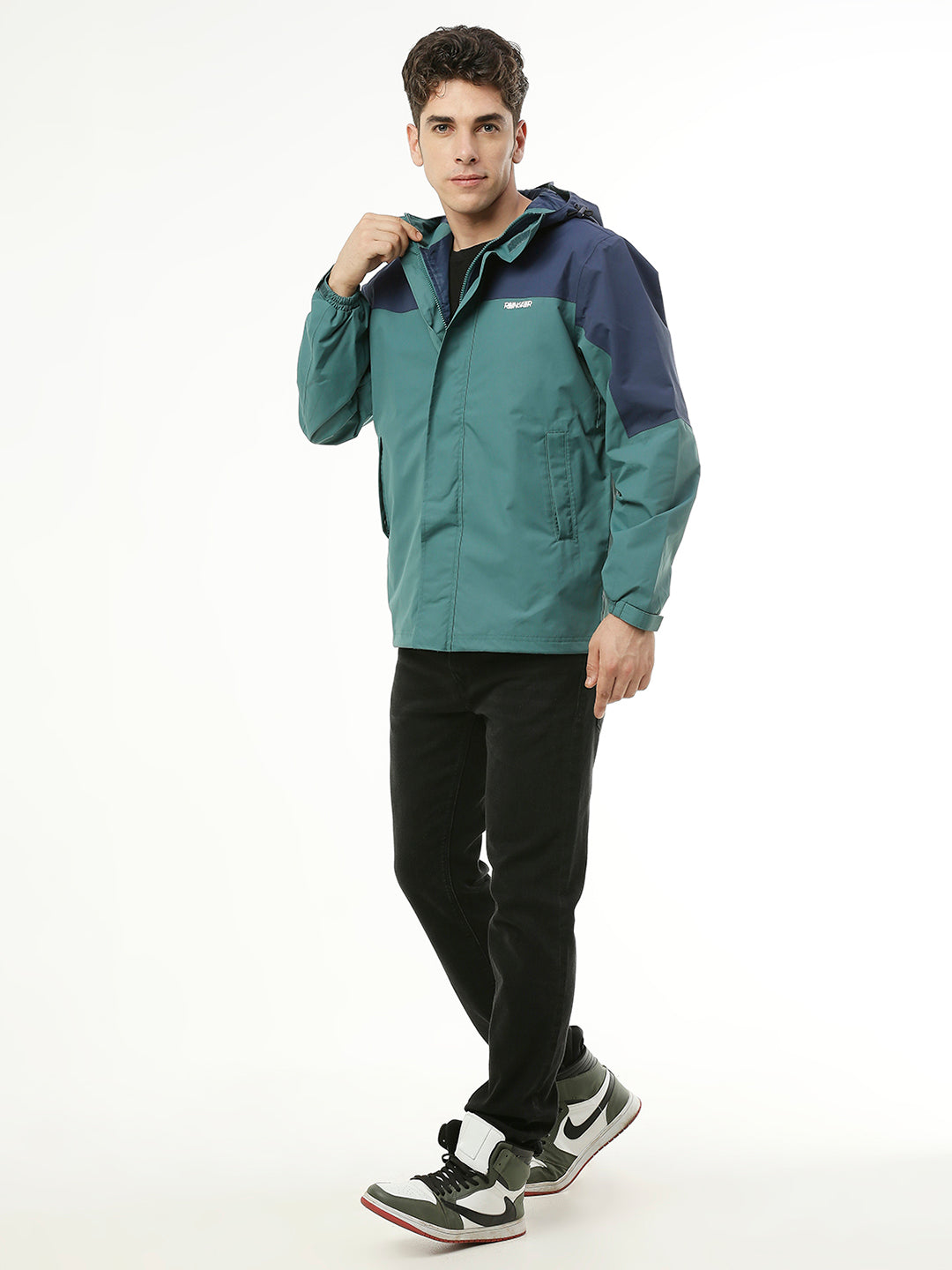 MonsoonShield Navy Peacock Rain Jacket For Men - ZRS012 - Zeelretail