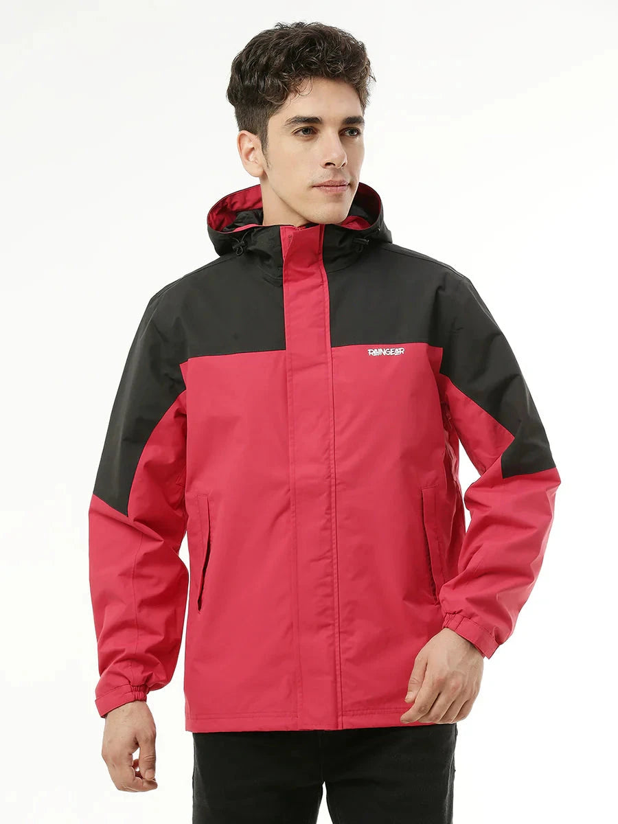 MonsoonShield Black Red Rain Jacket For Men - ZRS012 - Zeelretail