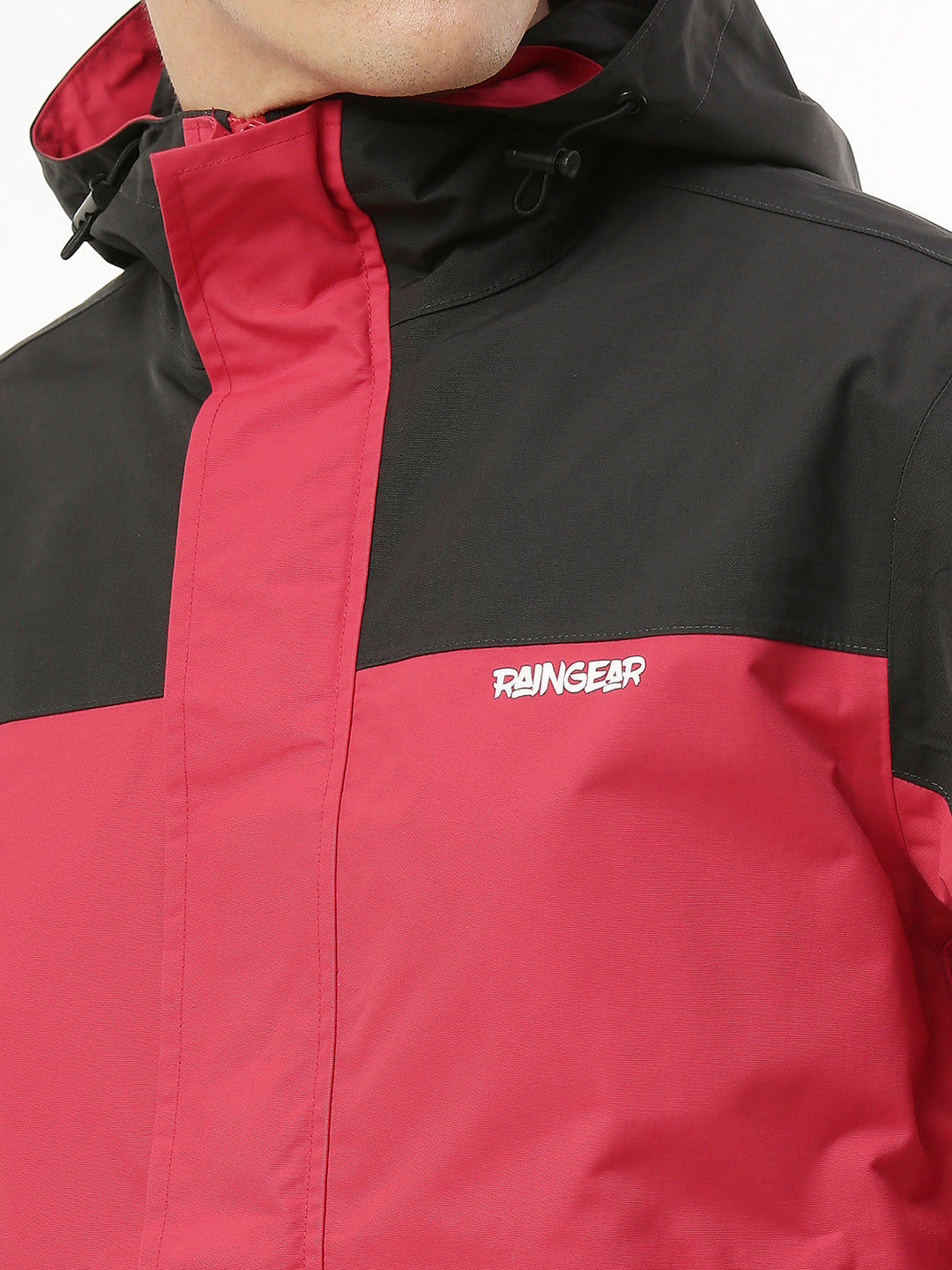 MonsoonShield Black Red Rain Jacket For Men - ZRS012 - Zeelretail
