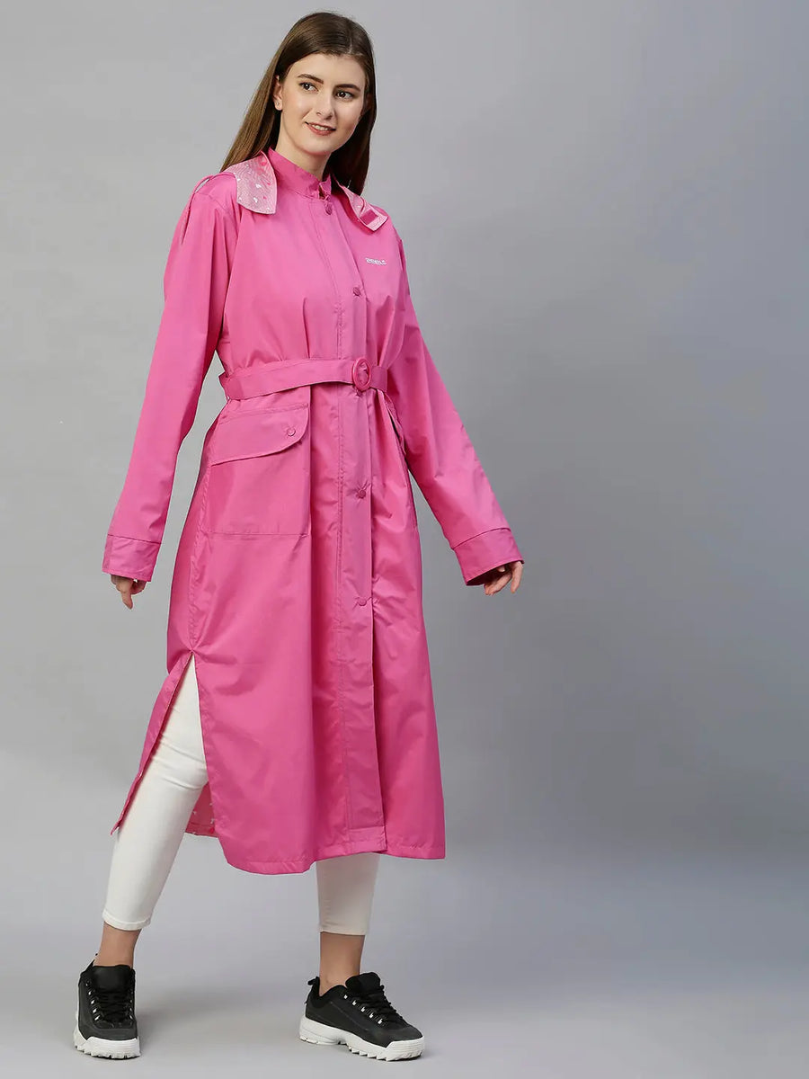 Bone to be cute hot pink Reversible Rain Jacket Or Cape with Hoodie And Skirt Or Ruffles