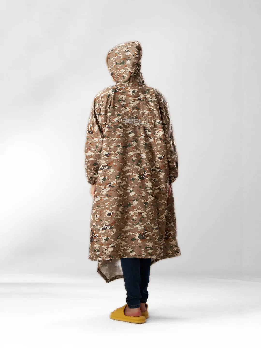 Self-Packable Camouflage Fabric Rain Poncho - Zeelretail