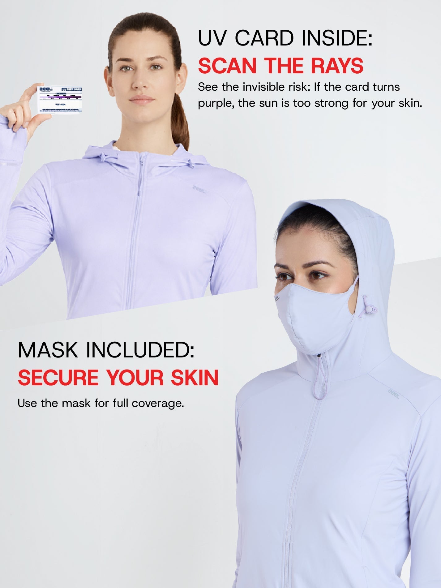 Women's Purple Mid-Length Sun Jacket | AirWeave™ - Zeelretail