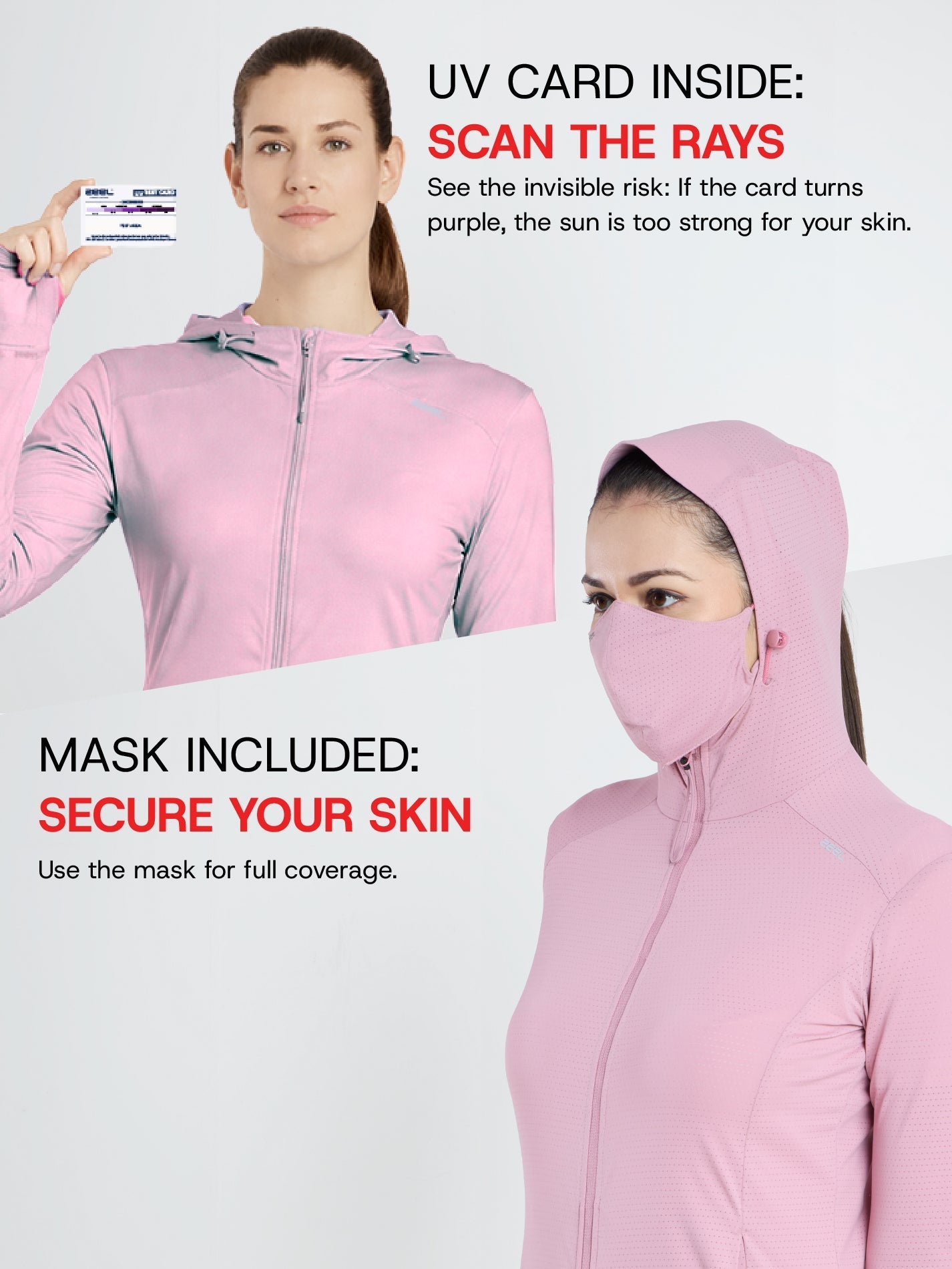 Women's Pink Mid-Length Sun Jacket | AirWeave™ - Zeelretail