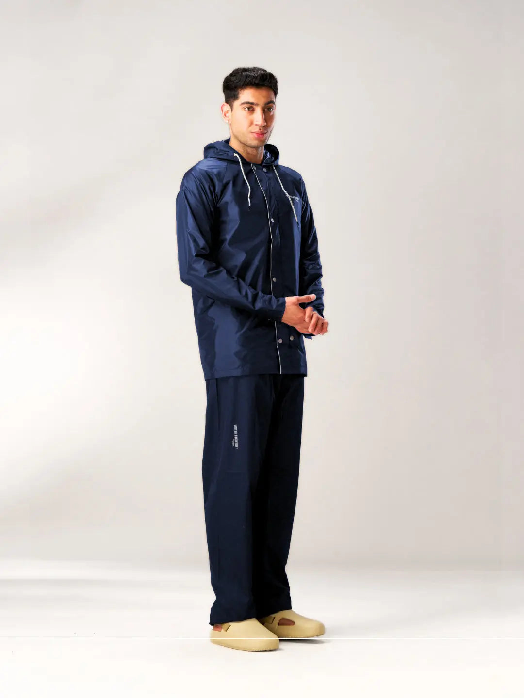 Waterproof Navy Blue Rainsuit for Men – Lightweight Rain jacket with Rain Pant - Zeelretail