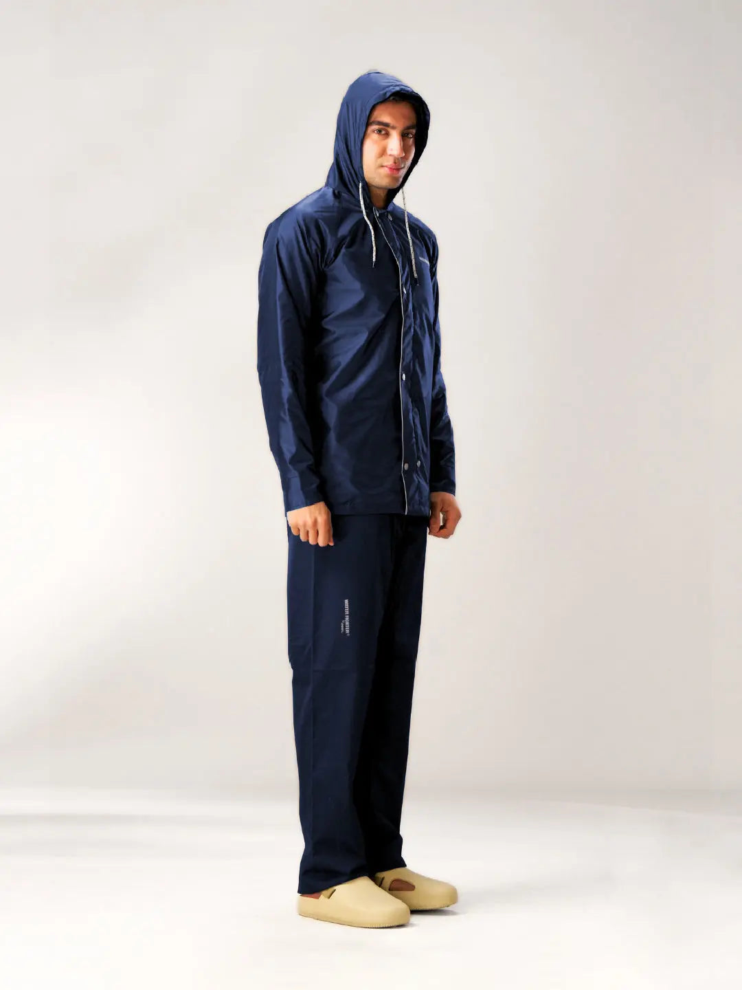Waterproof Navy Blue Rainsuit for Men – Lightweight Rain jacket with Rain Pant - Zeelretail