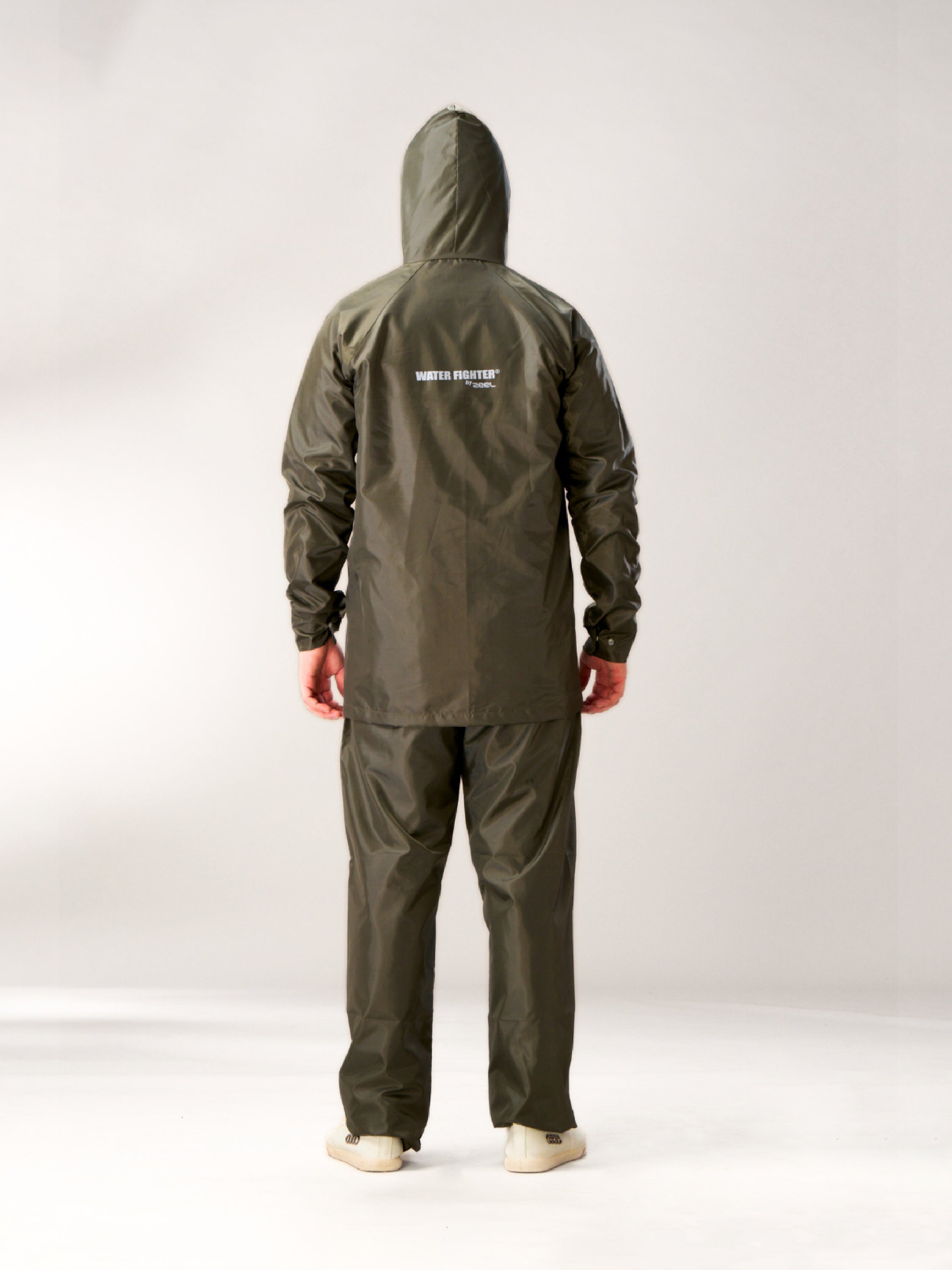 Waterproof Olive Rainsuit for Men – Lightweight Rain jacket with Rain Pant - Zeelretail