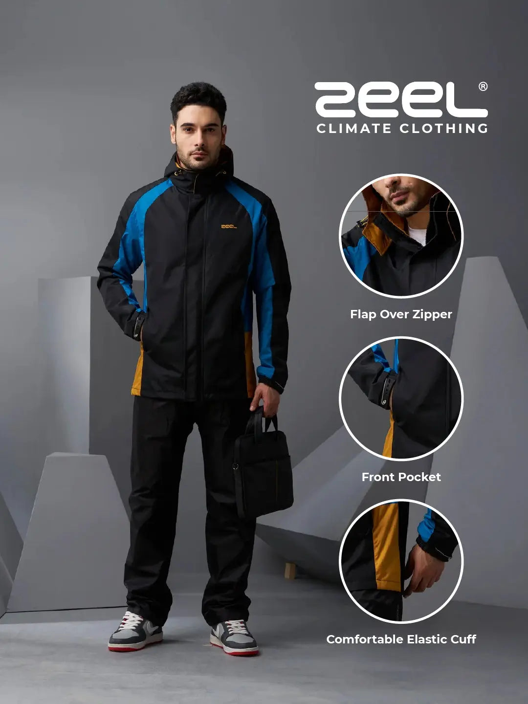 ZEEL Black Premium Rainsuit - Zeelretail