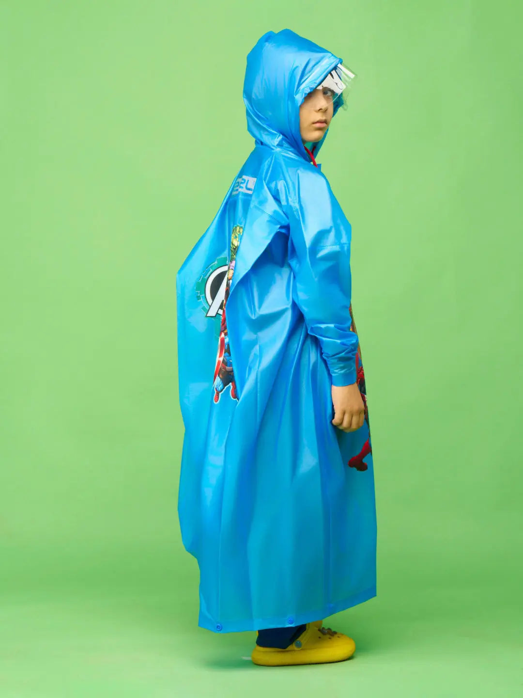 ZEEL Royal Blue Avenger Kids Premium Waterproof Raincoat - Zeelretail