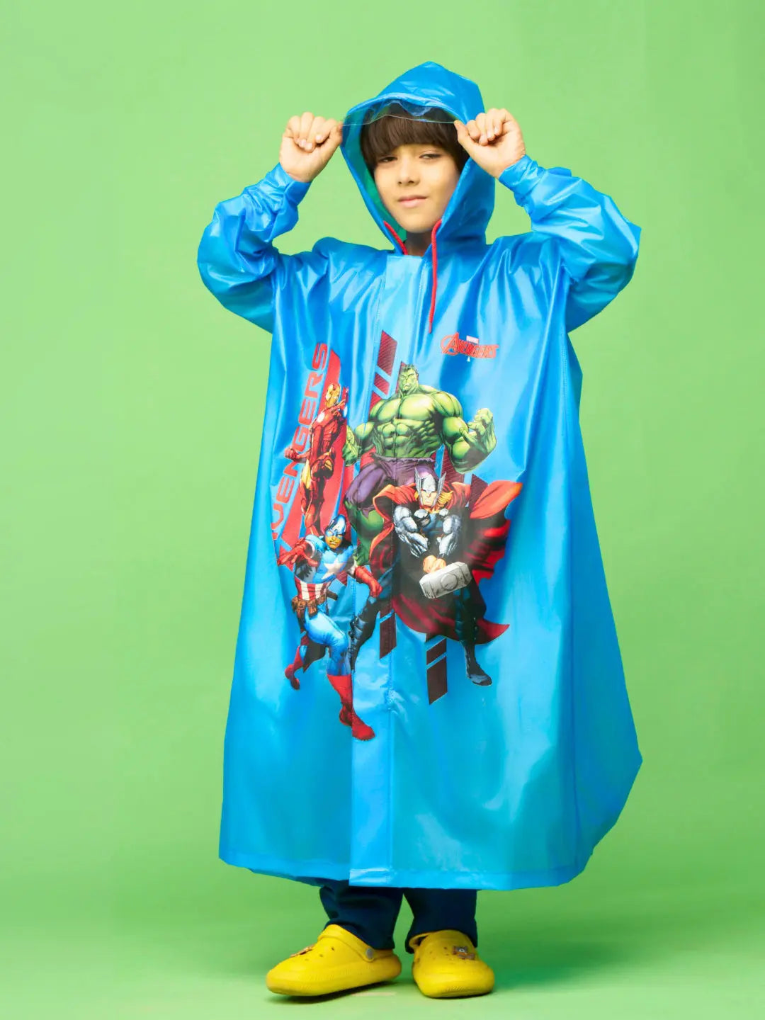 ZEEL Royal Blue Avenger Kids Premium Waterproof Raincoat - Zeelretail