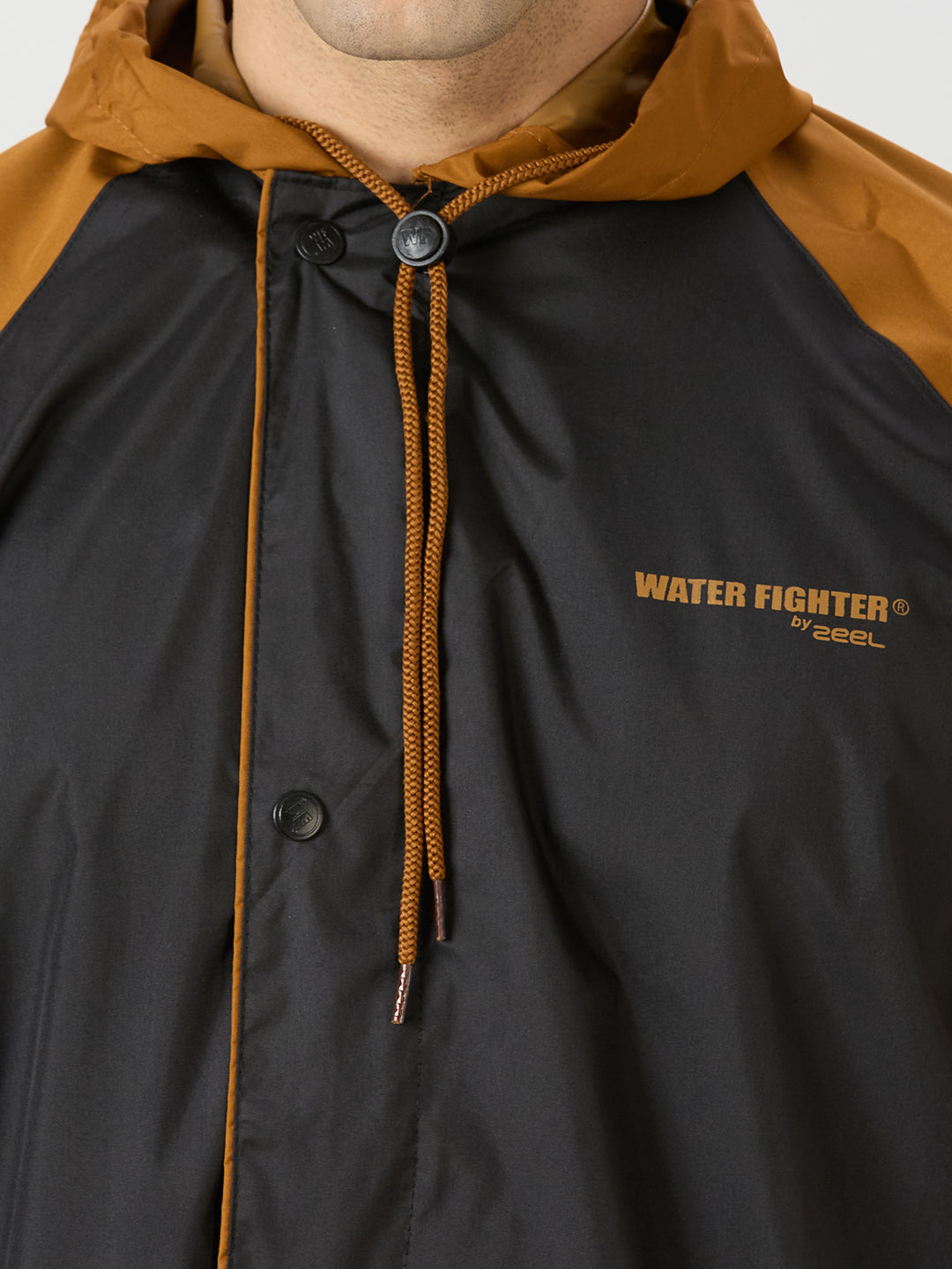 ZEEL WATERPROOF BLACK Mustard RAINSUIT - Zeelretail