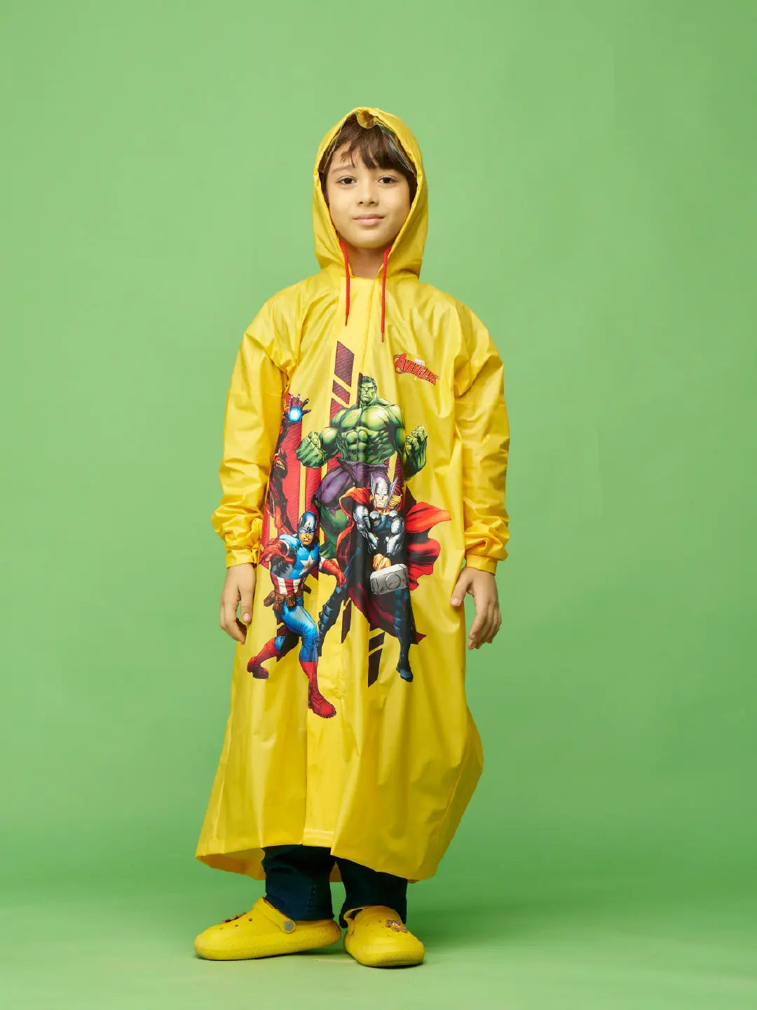 ZEEL Yellow Avenger Kids Premium Waterproof Raincoat - Zeelretail