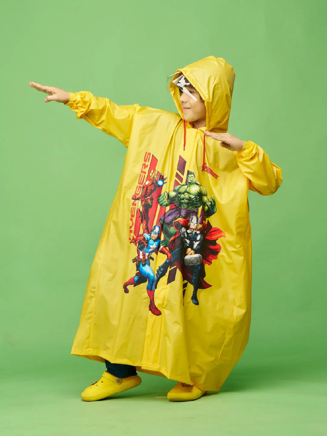 ZEEL Yellow Avenger Kids Premium Waterproof Raincoat - Zeelretail
