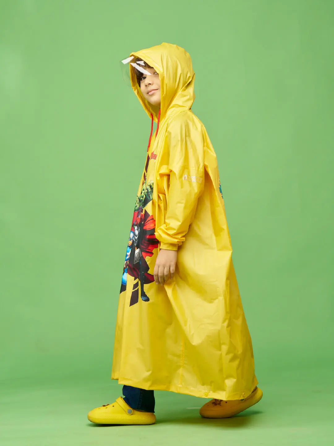 ZEEL Yellow Avenger Kids Premium Waterproof Raincoat - Zeelretail