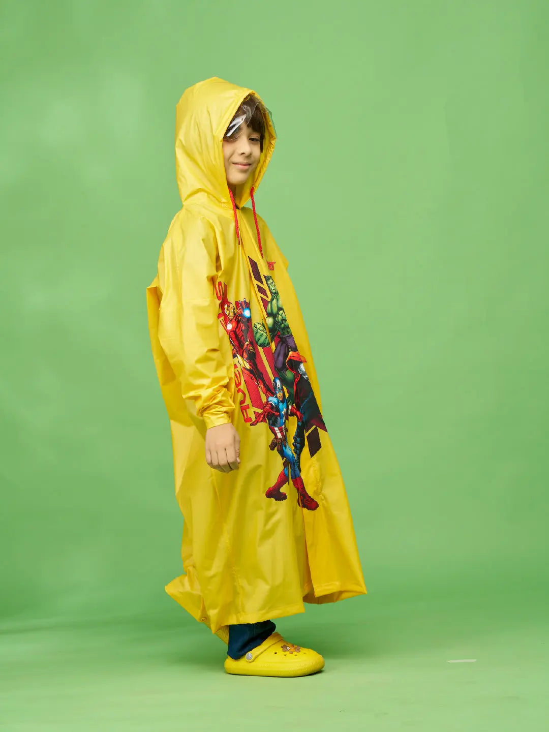 ZEEL Yellow Avenger Kids Premium Waterproof Raincoat - Zeelretail