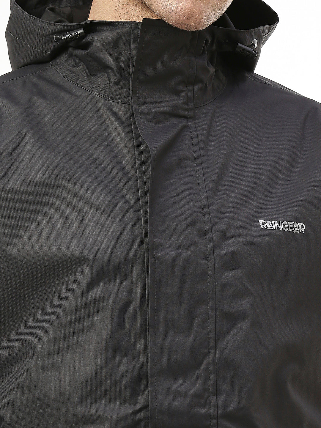 Waterproof Trekking Black Grey Rain Jacket - ZRR003 - Zeelretail