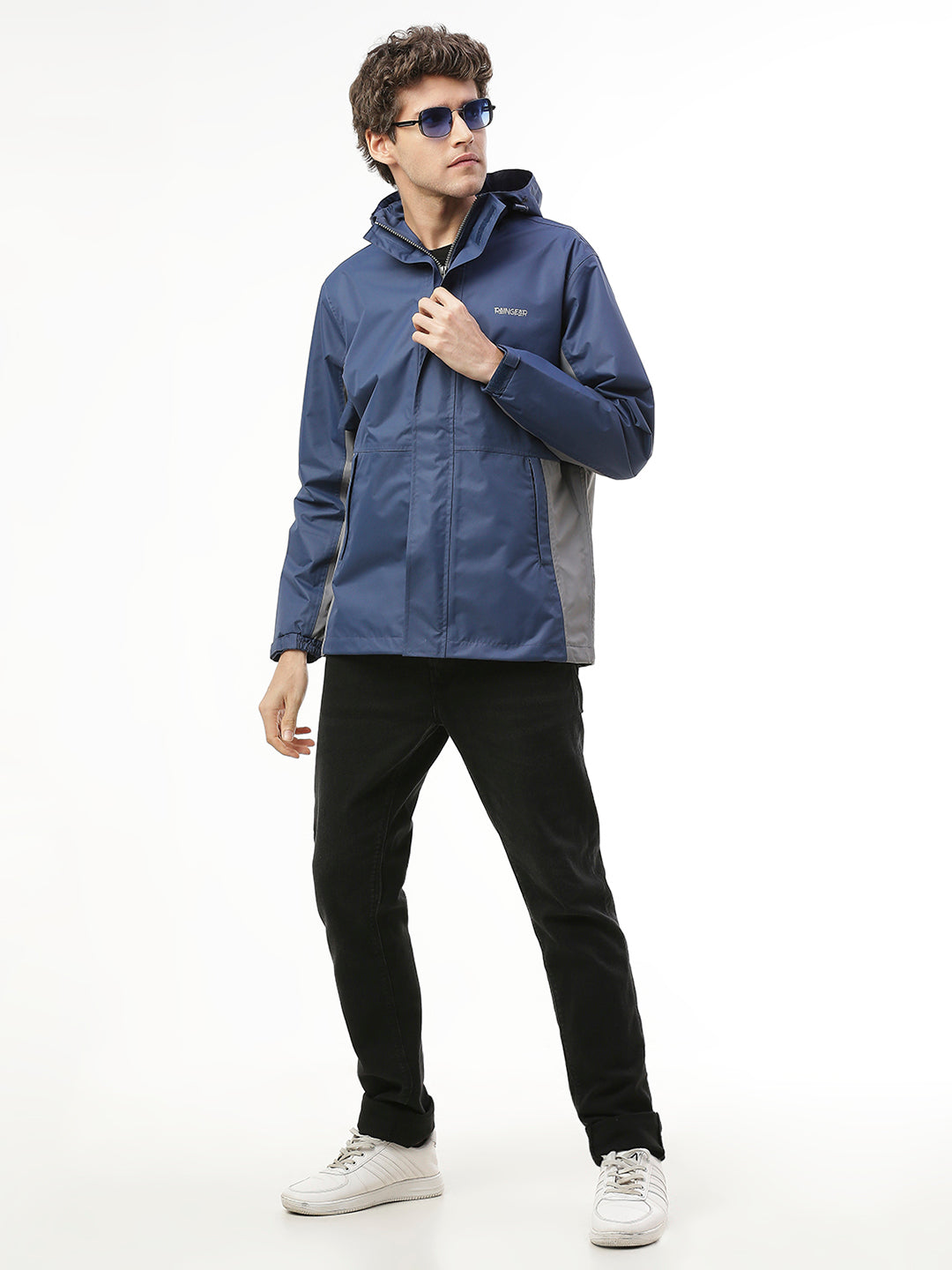 Waterproof Trekking Navy Grey Rain Jacket - ZRR003 - Zeelretail