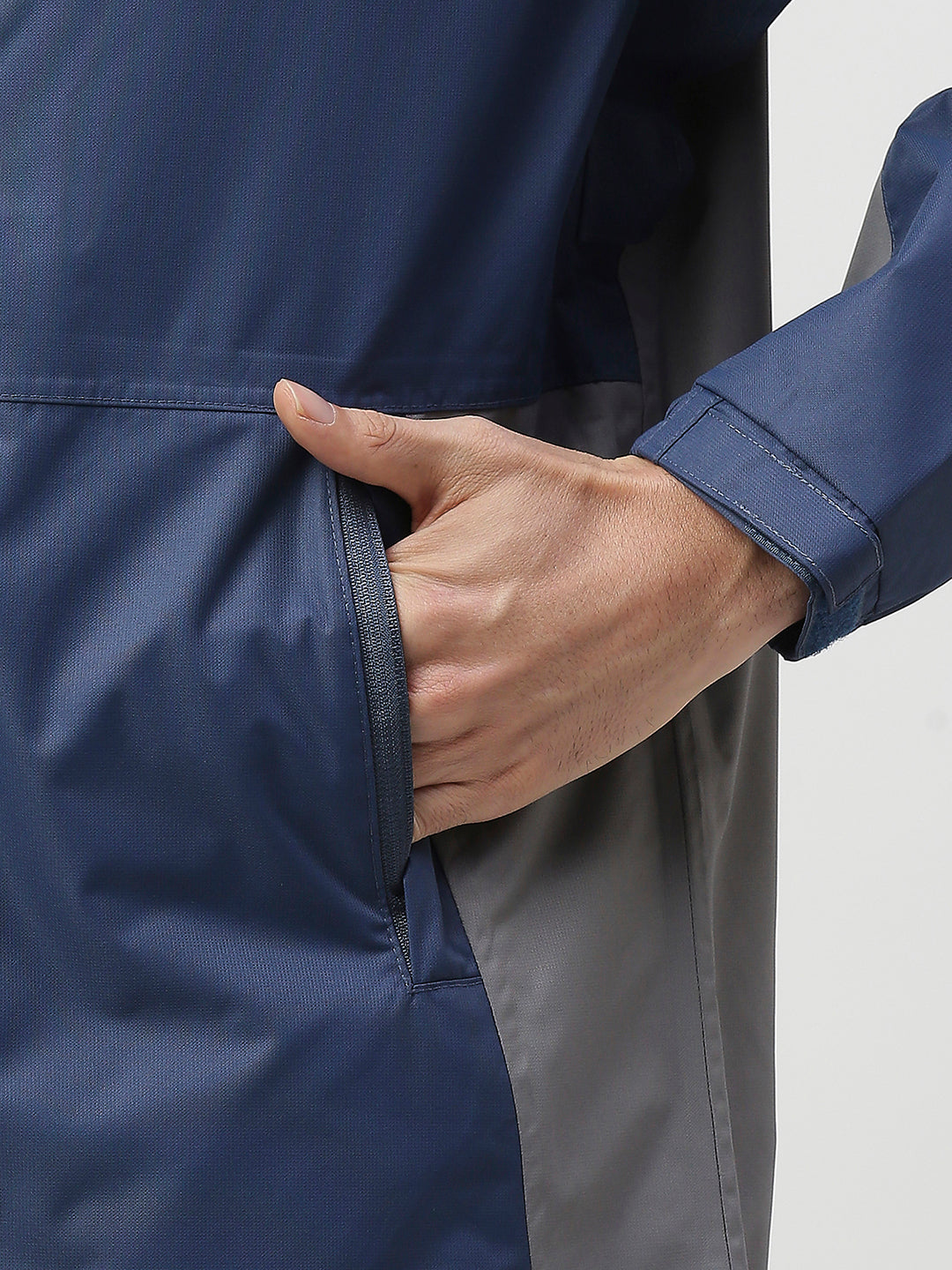 Waterproof Trekking Navy Grey Rain Jacket - ZRR003 - Zeelretail