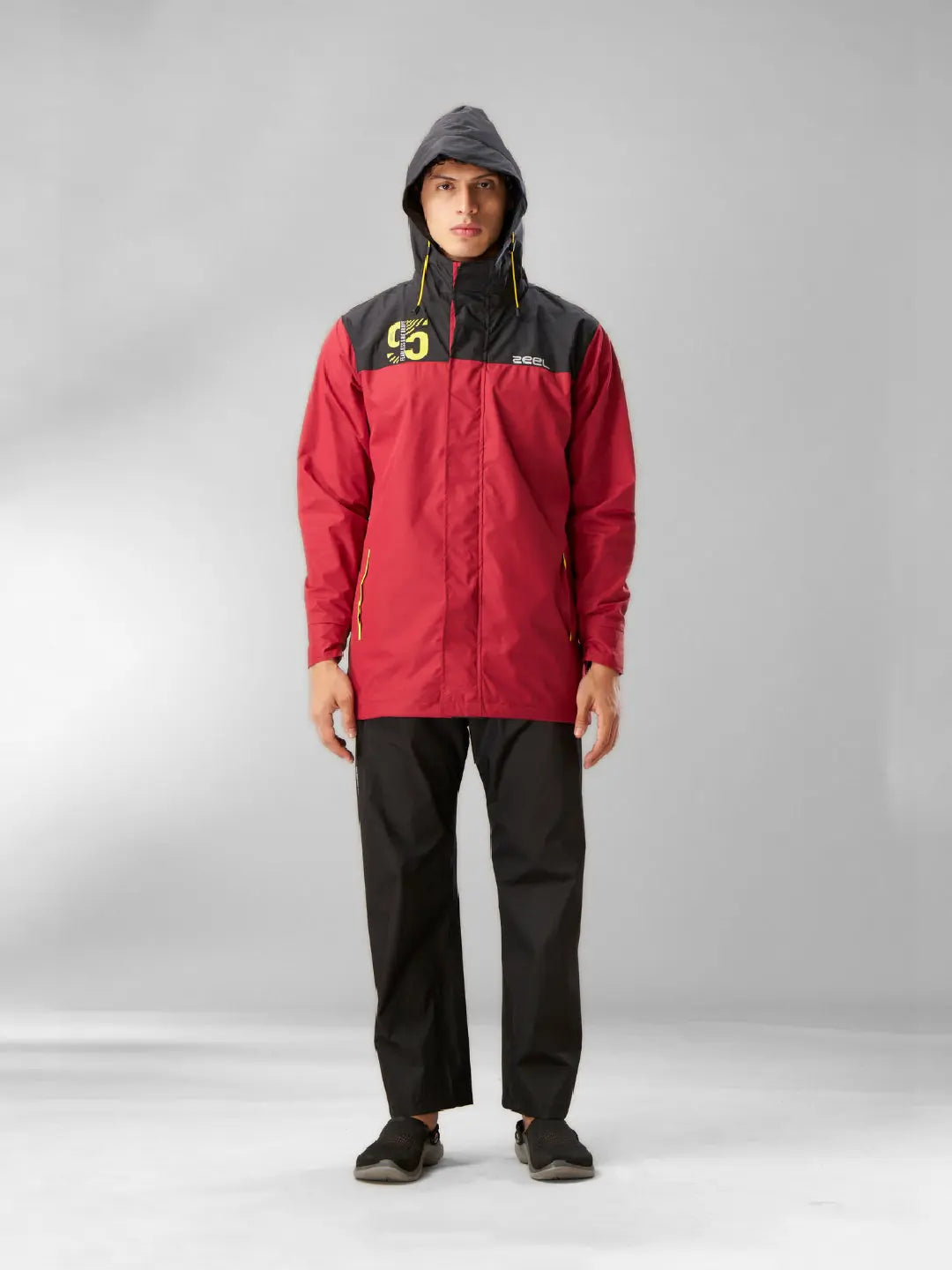Zeel Classic Red and Black Rainwear - ZT5 - Zeelretail