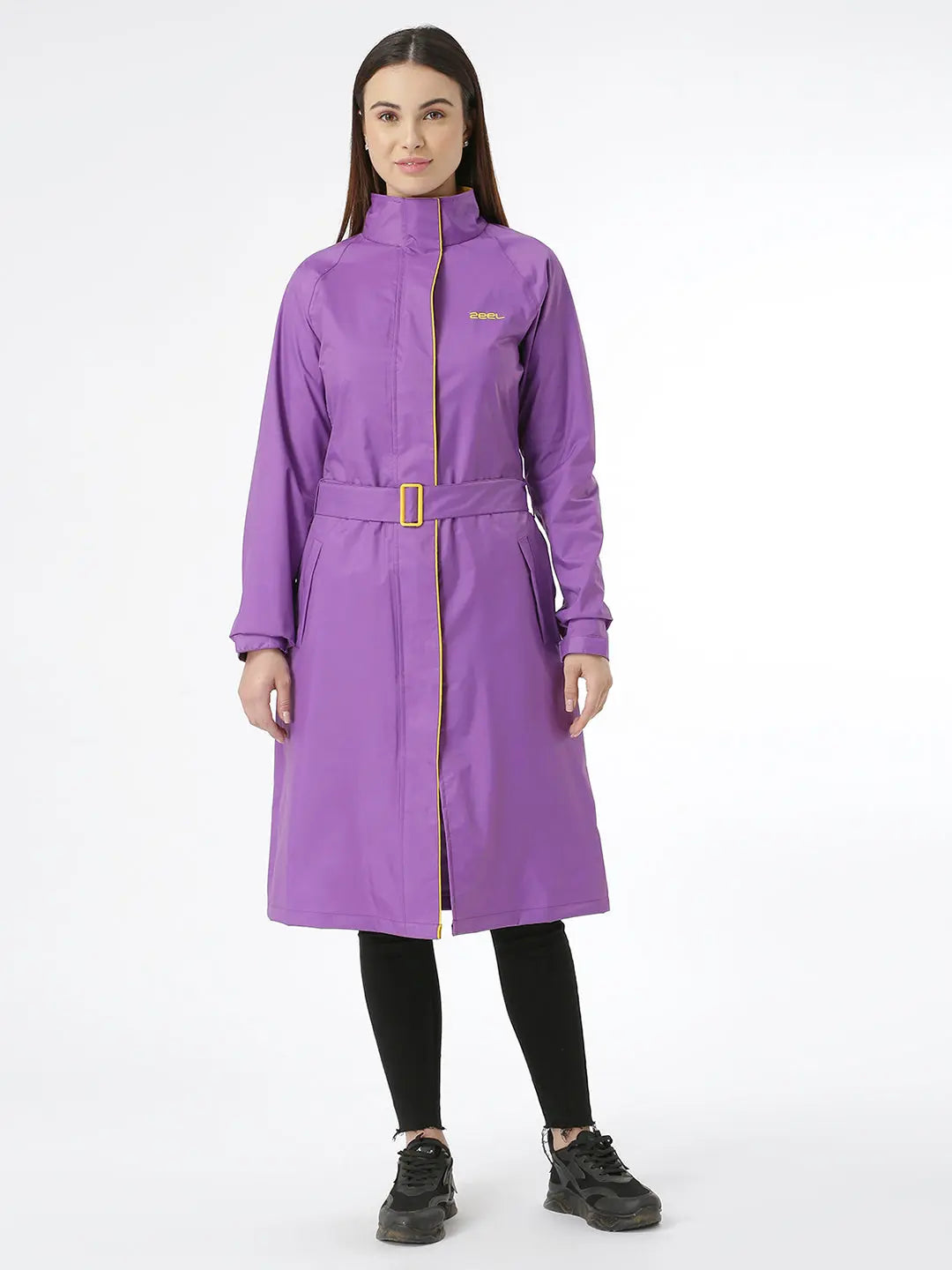 Zeel Diva Purple Trench Coat - Zeelretail
