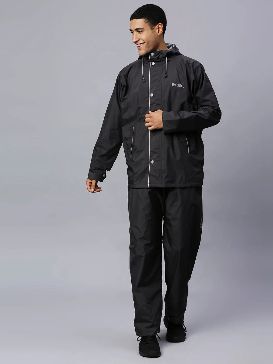 Zeel Foliage Dark Grey Rainwear