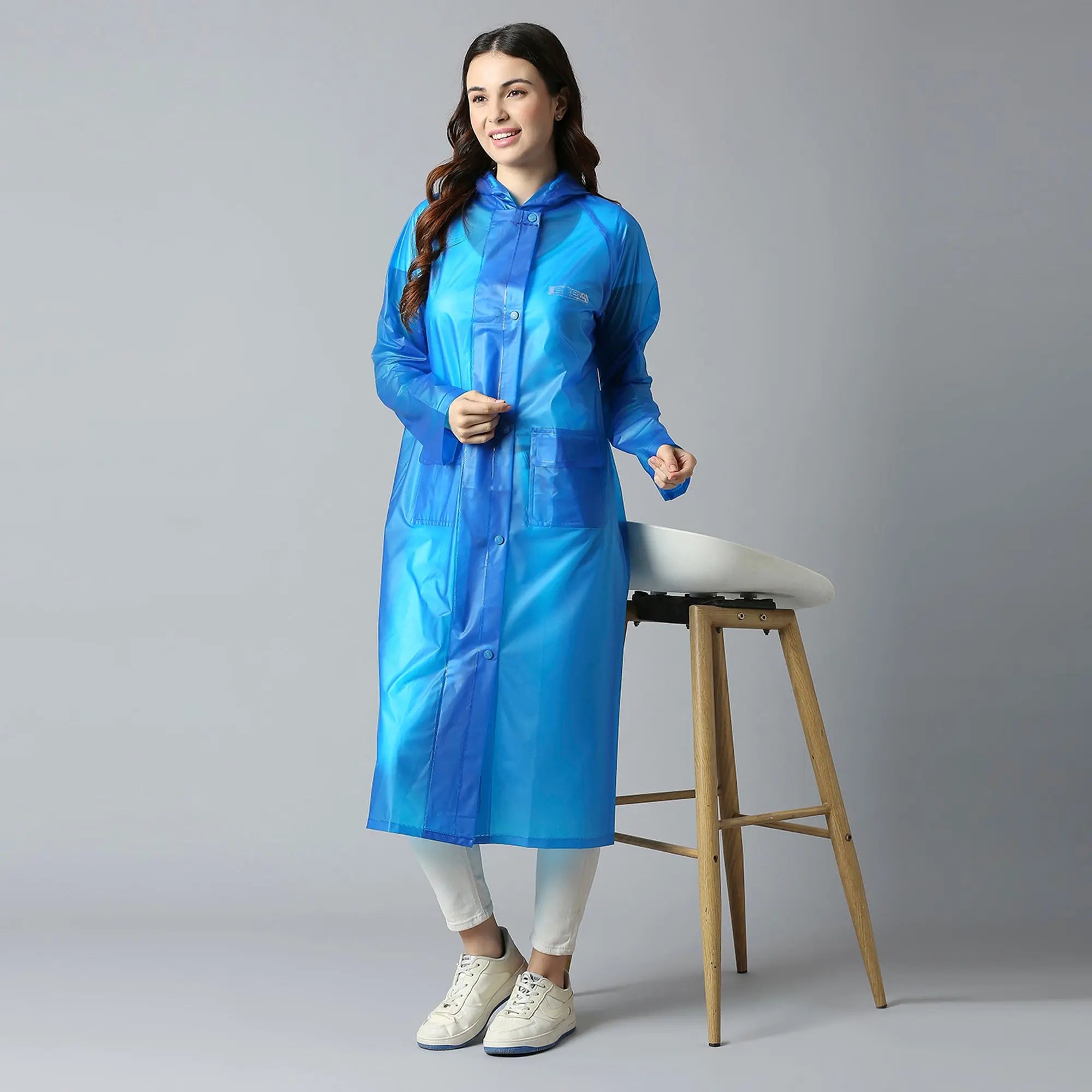 Zeel Girl Rider Blue Raincoat AZ08 - Zeelretail