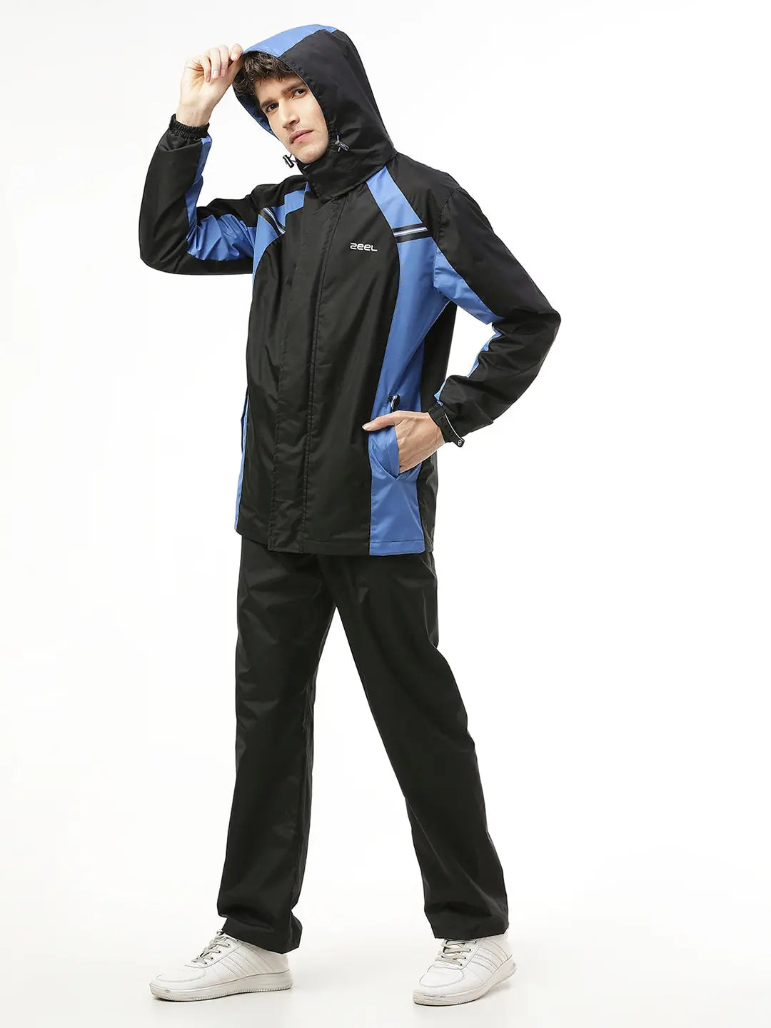 Zeel Go Hike Black & Blue Rainsuit - JS508 - Zeelretail